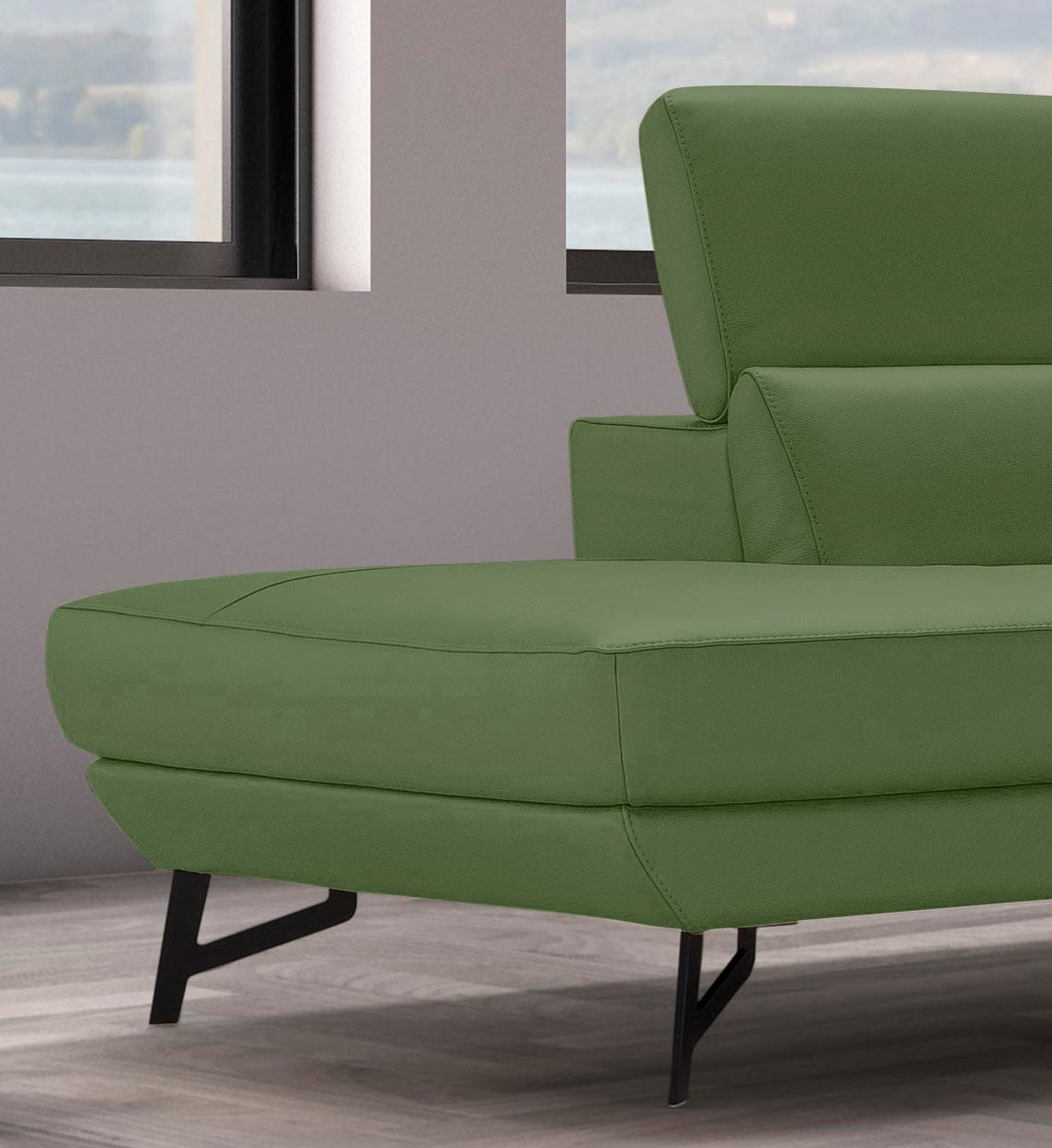 Egoitaliano Ottomane »Narcisa, Designsofa«, mit verstellbarer Kopfstütze, Solitärmöbel als Blickfang