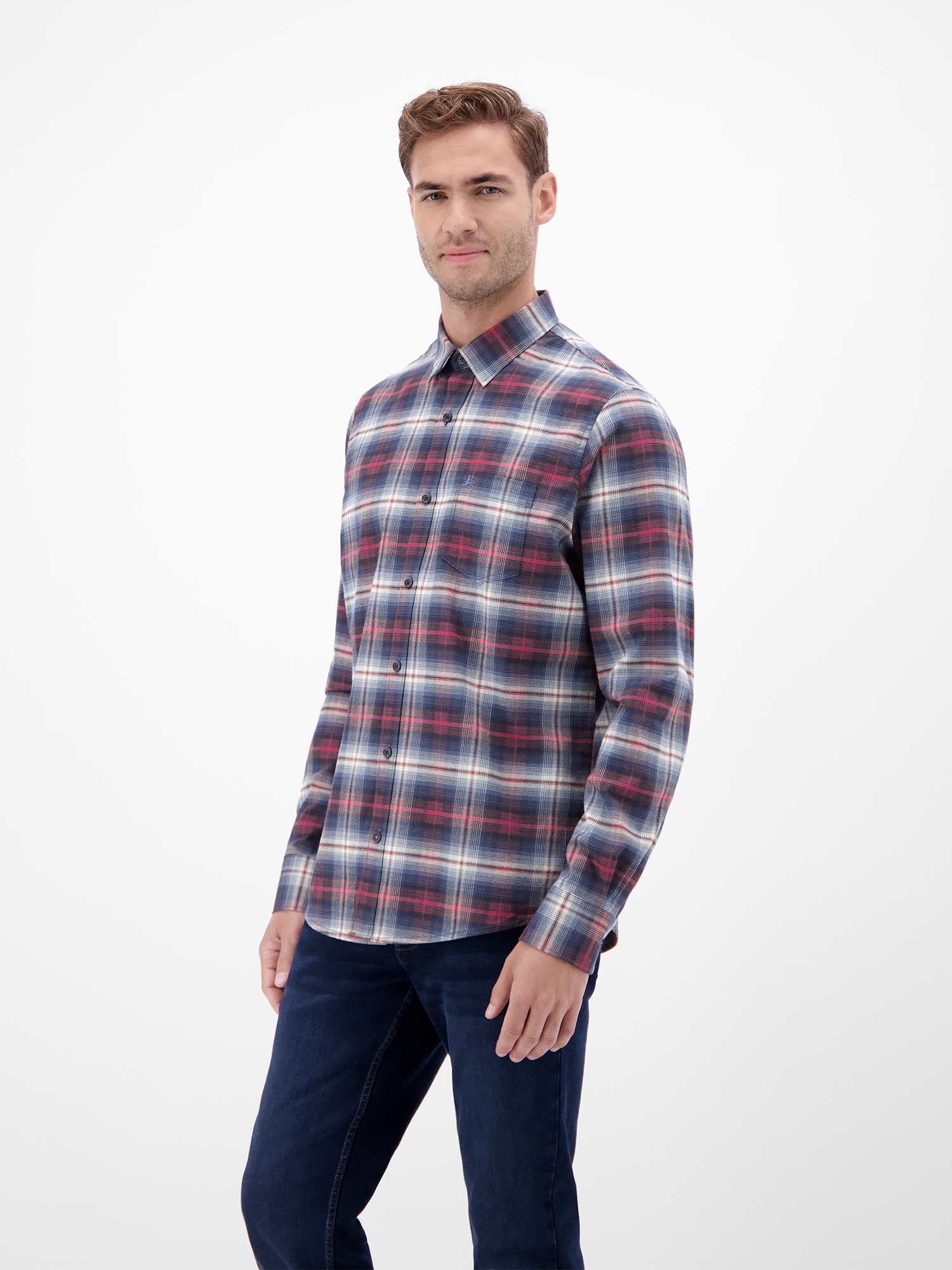 LERROS Flanellhemd »LERROS Herren Flanellhemd - Klassisch. Cool. Kombinierbar.«