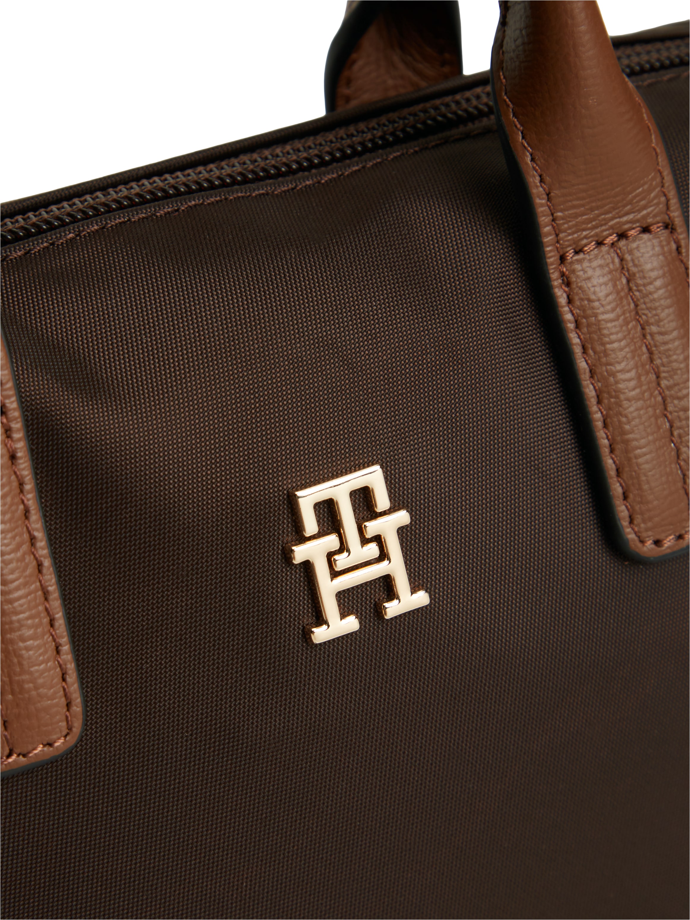 Tommy Hilfiger Handtasche »POPETTE MICRO TOTE« Damen Umhängetasche, Schultertasche im Kontrastlook