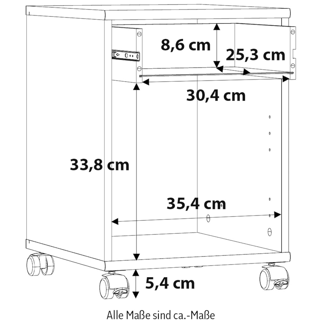 FORTE Rollcontainer »Tempra«