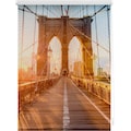 LICHTBLICK ORIGINAL Seitenzugrollo »Klemmfix Motiv Brooklyn Bridge«, Lichtschutz, ohne Bohren, freihängend, bedruckt