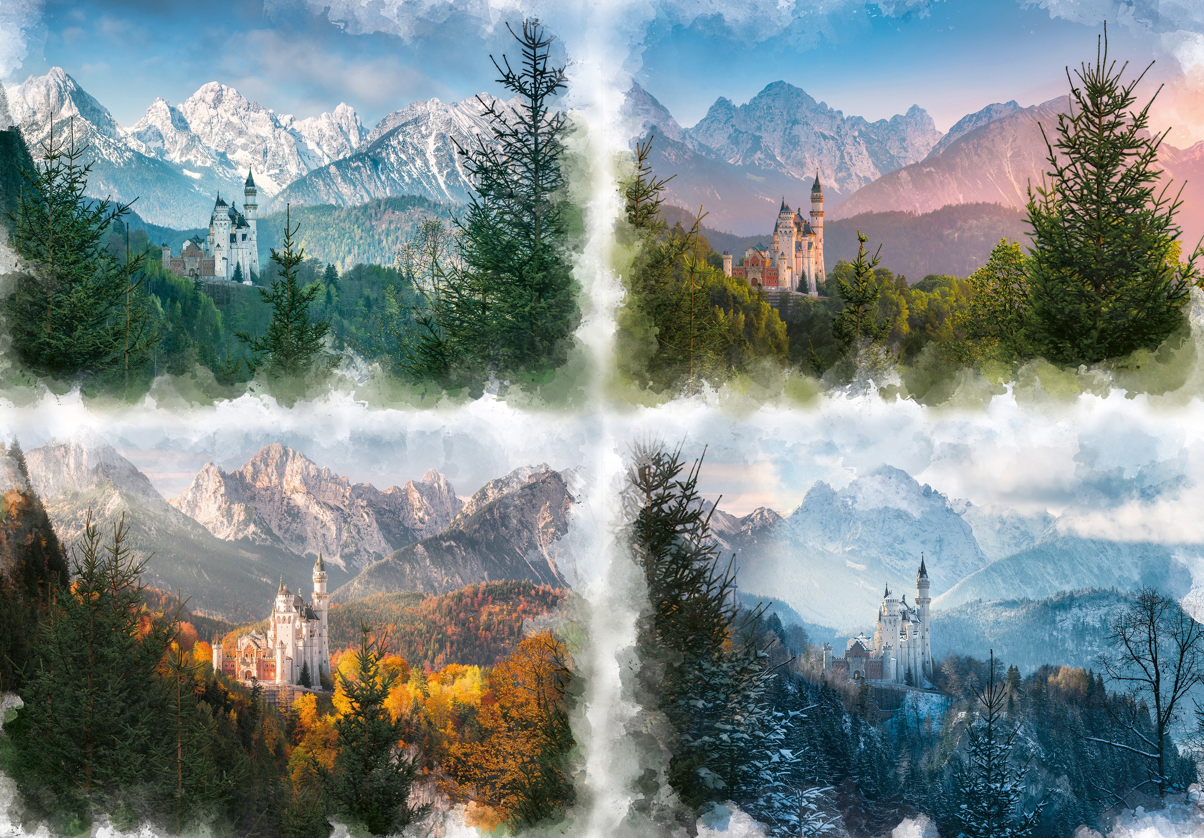 Ravensburger Puzzle »Märchenschloss in 4 Jahreszeiten«, Made in Germany