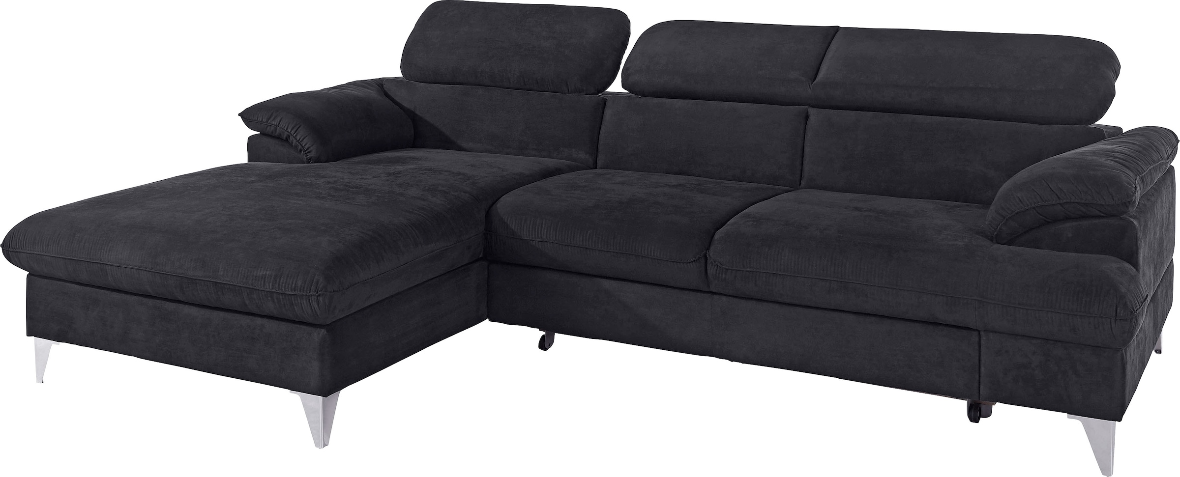 COTTA Polstergarnitur »Caluso L-Form«, (2 tlg.), Set bestehend aus: Ecksofa mit Kopfteilverstellung & Hocker