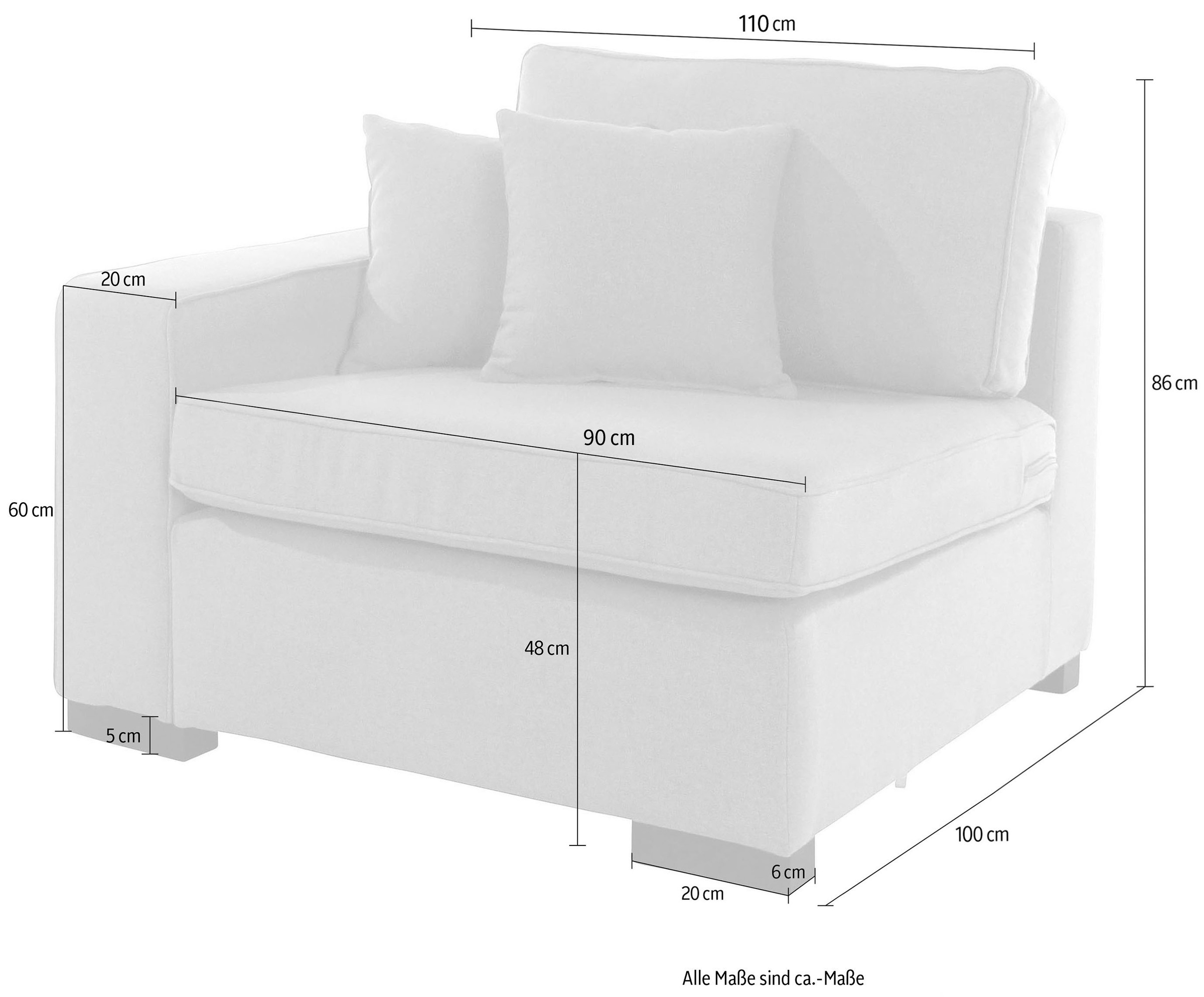 Guido Maria Kretschmer Home&Living Sofaelement »Skara«, Modul zum eigenen Zusammenstellen, in vielen Bezugsqualitäten