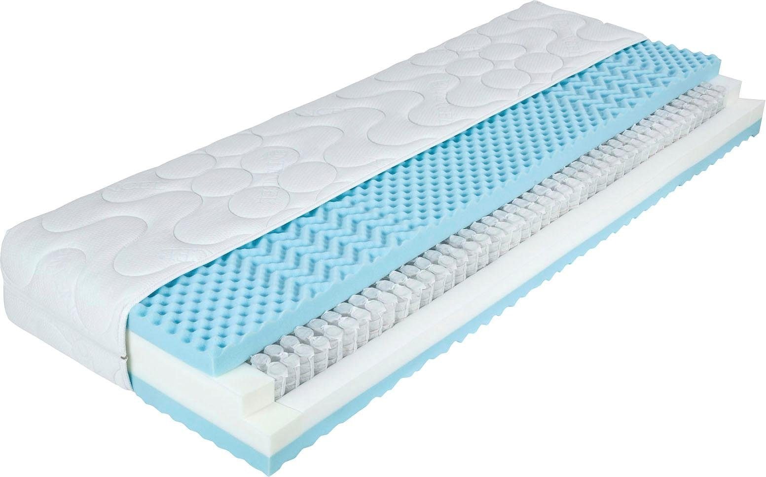 Alina Taschenfederkernmatratze "Nero" Gr. 3, weiß, 3 (81 kg - 100 kg), 20cm, Polyester Bezug, Material oben: Polyester Material unten: Polyester, B/L: 90cm x 190cm, 1 Stk.