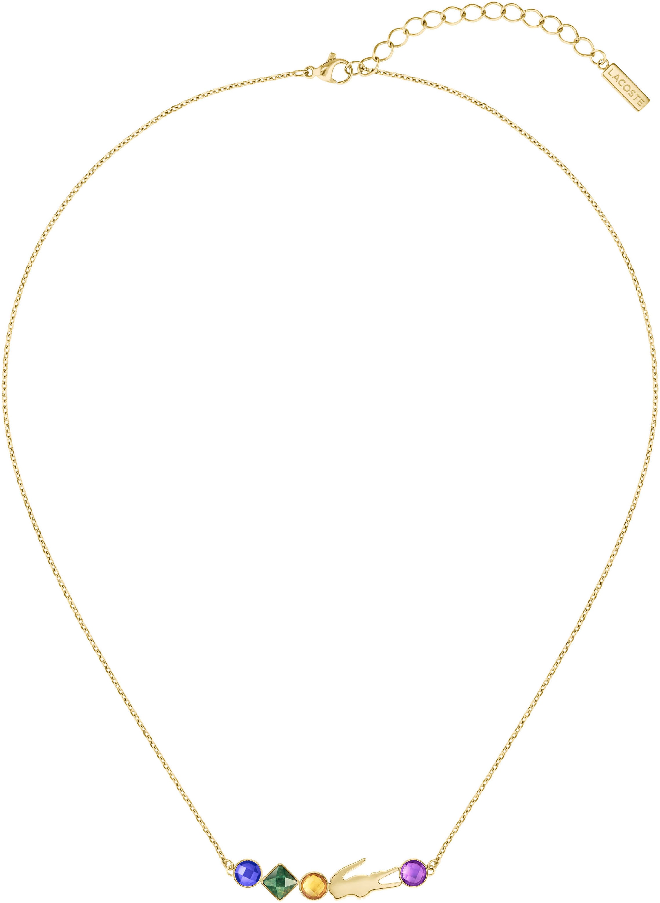 Lacoste Kette mit Anhänger »DEVA, 2040360«, mit Sodalith, Topas, Amethyst, Moosachat