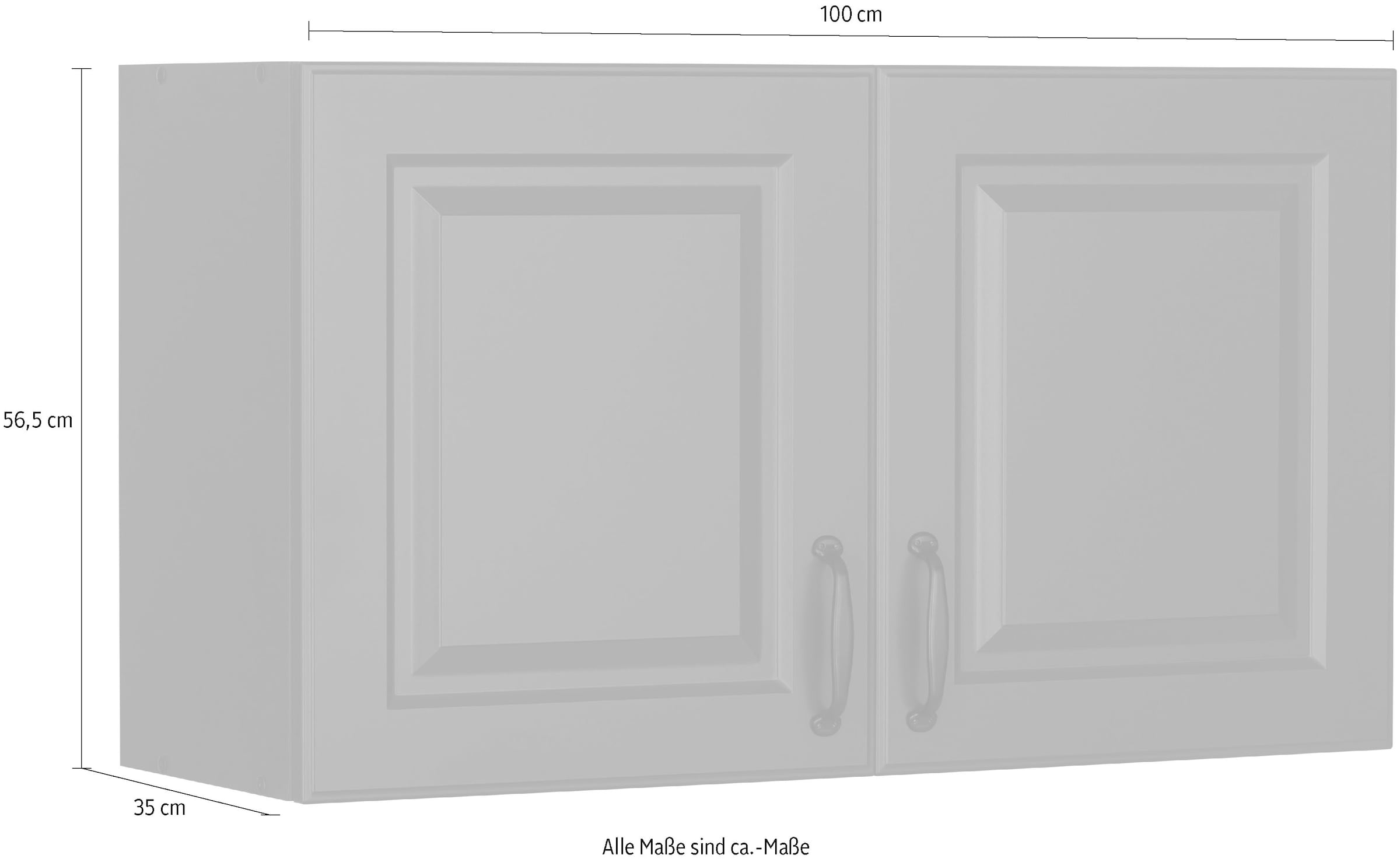wiho Küchen Hängeschrank »Erla«, 100 cm breit mit Kassettenfront online  bestellen