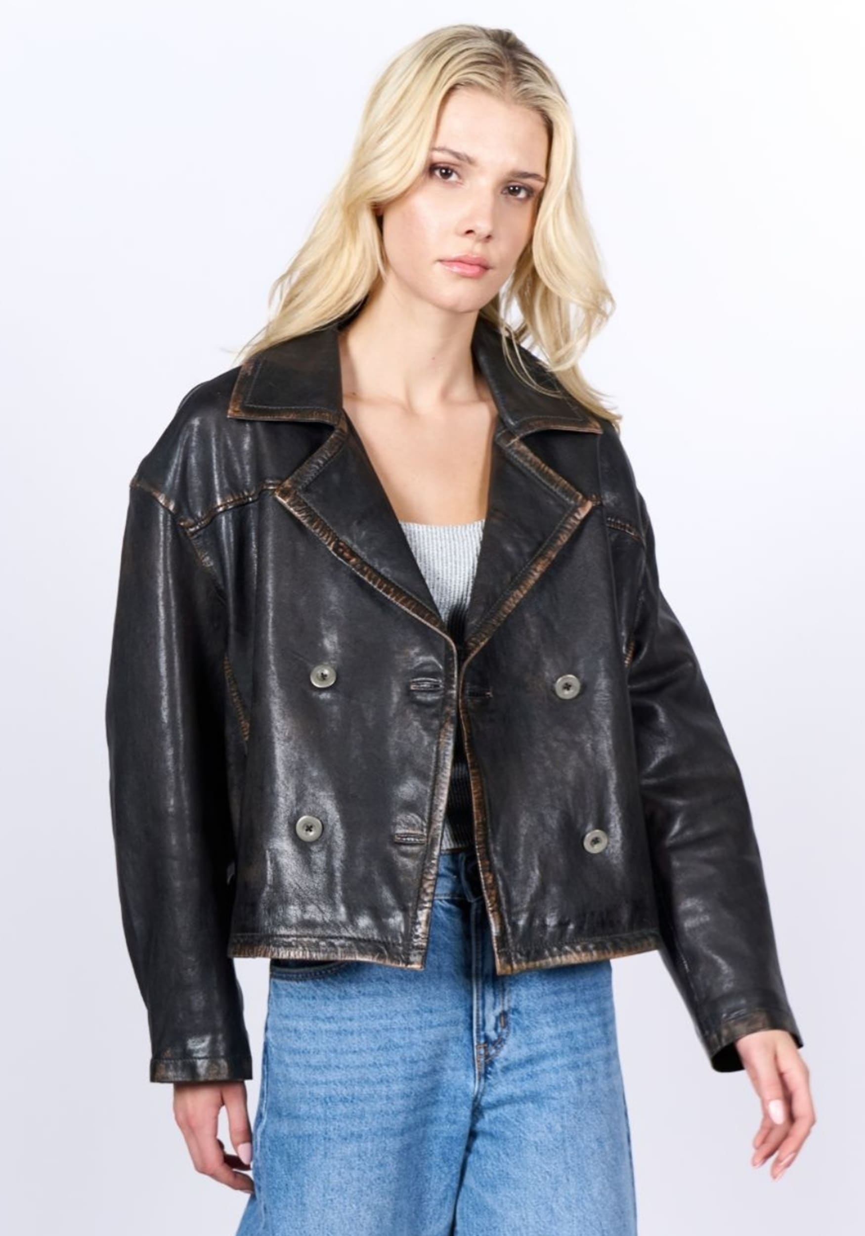 Freaky Nation Lederjacke »Abbie-FN«