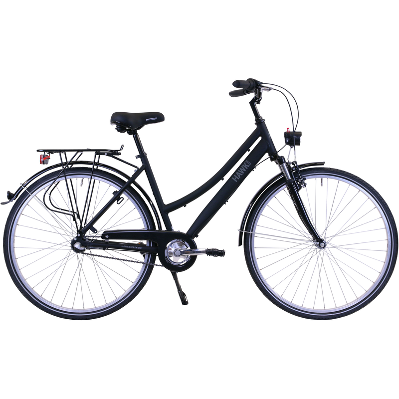 HAWK BIKES Cityrad »Citytrek Lady Premium« 3 Gang Shimano Nexus 3-Gang Schaltwerk für Damen und Herren schwarz