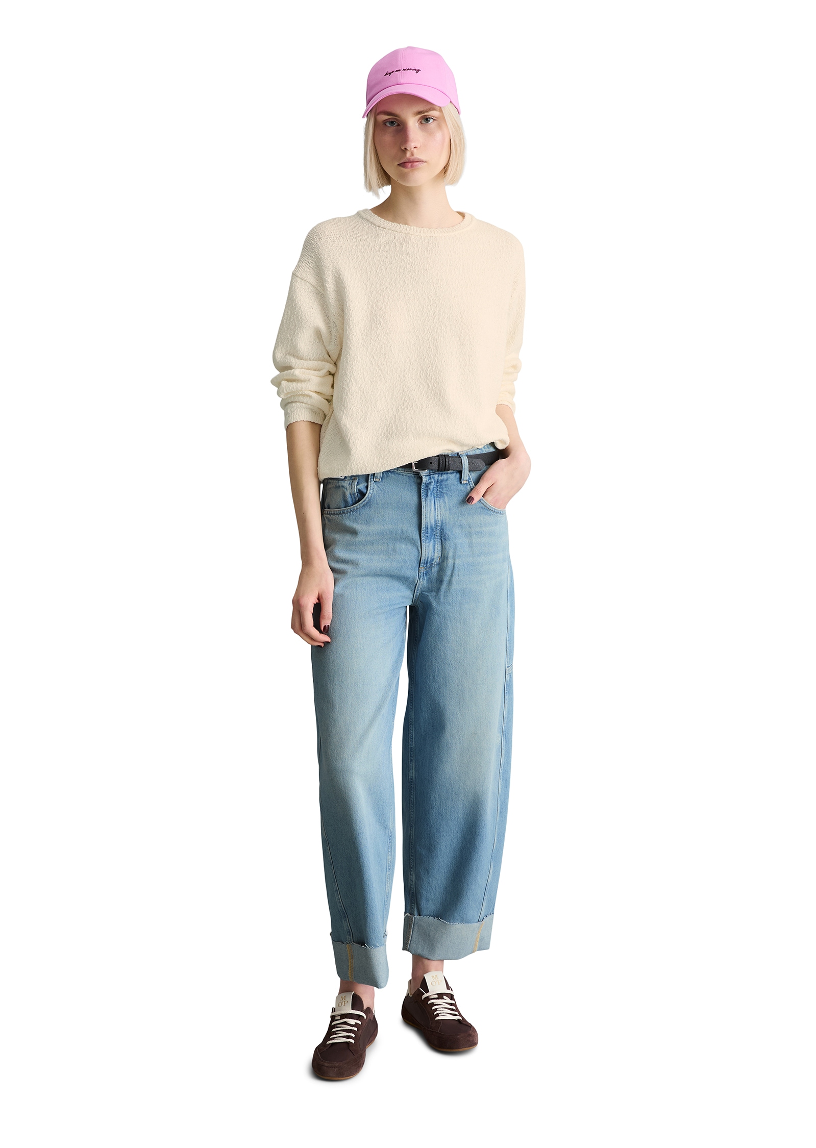 Marc O'Polo DENIM Rundhalspullover regular fit aus Cotton Slub Garn