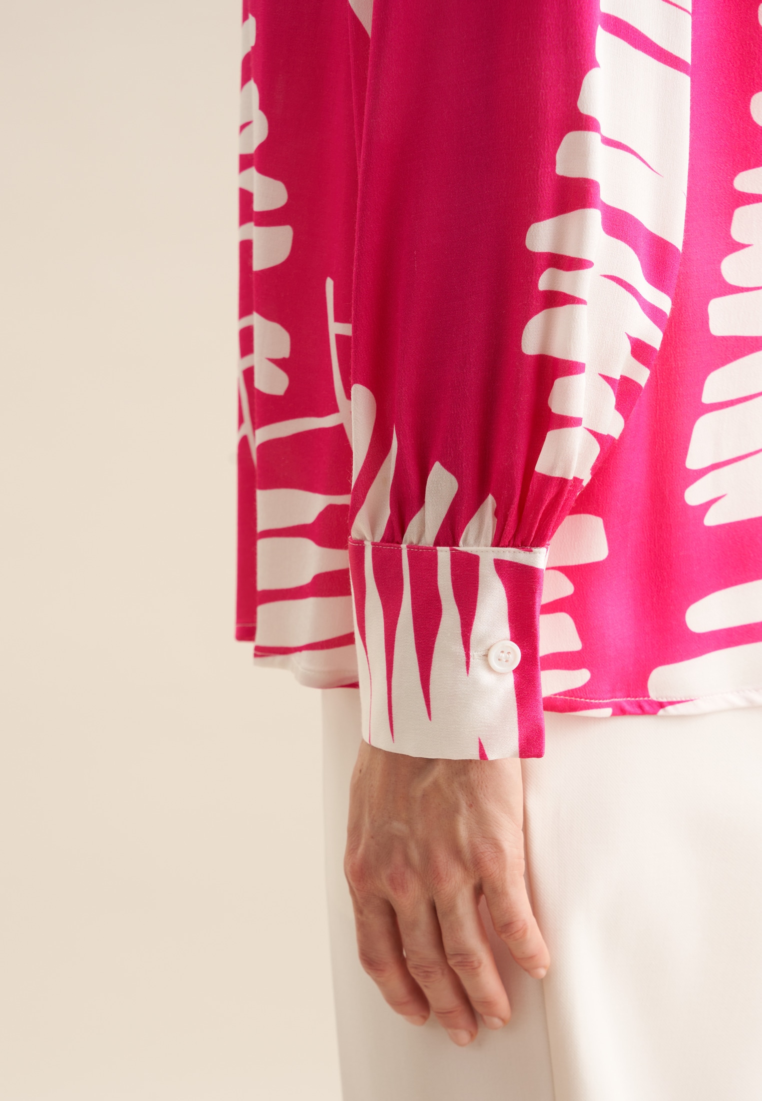 seidensticker Hemdbluse »Schwarze Rose« 1/1 Kragen Blätter