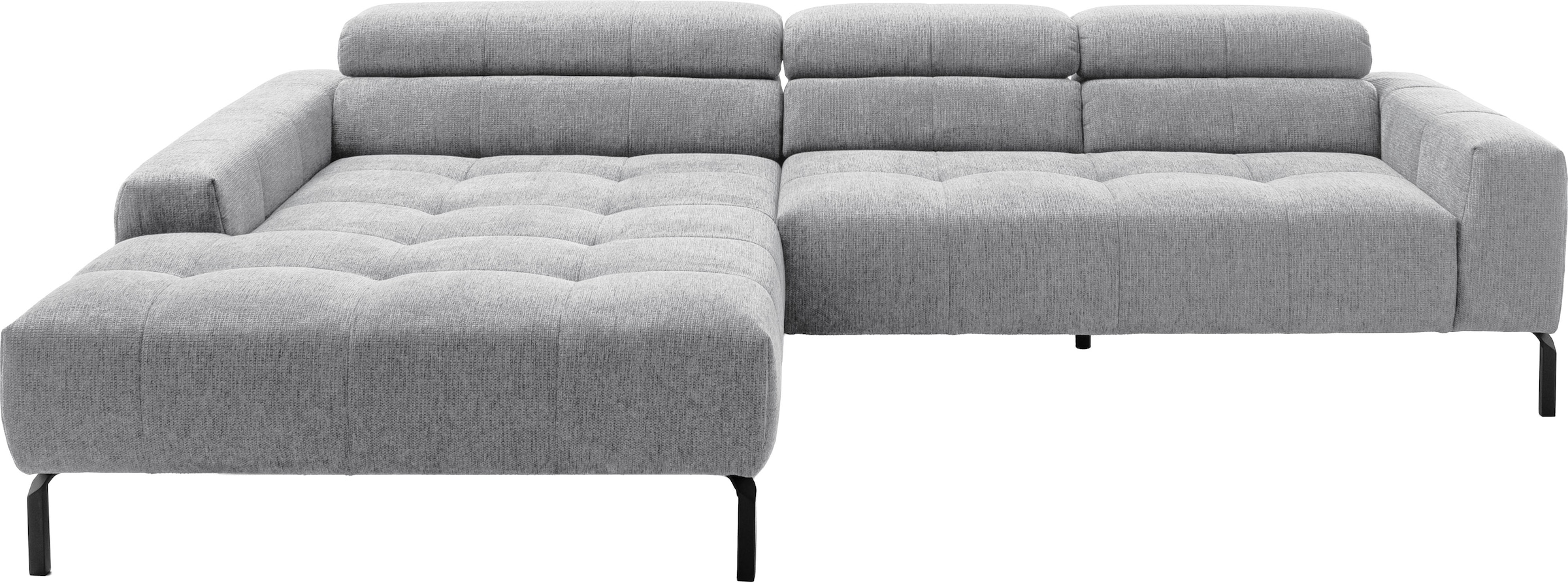 Home affaire Ecksofa »Claya Move, L-Form, Kopf- & Rückenverstellung, Breite 293 cm« Moderne Steppung, weicher Polsteraufbau & saugroboterfreundliche Höhe