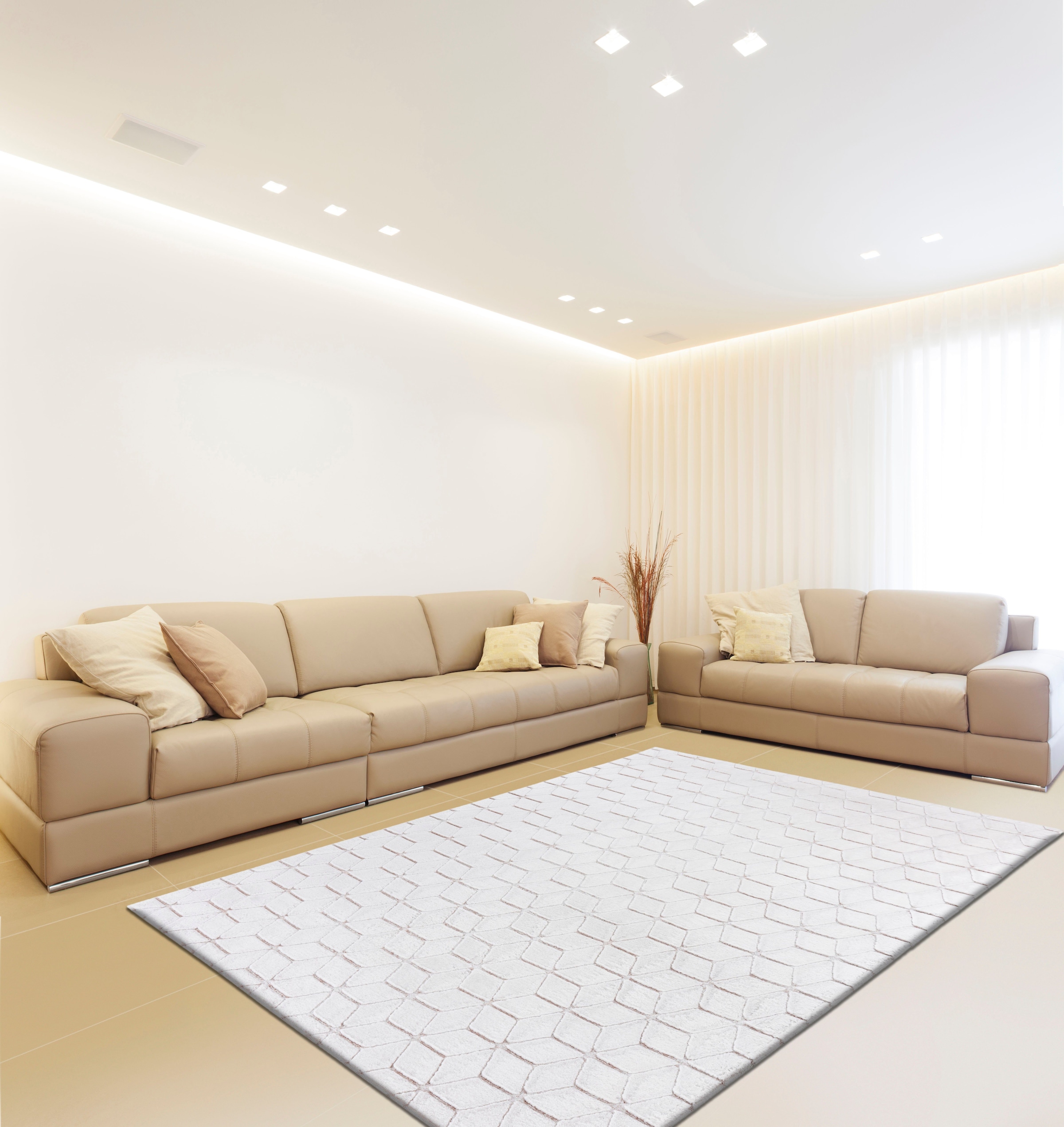 calo-deluxe Teppich »Jardan-1000«, rechteckig, 20 mm Höhe, besonders weich durch Microfaser, Wohnzimmer