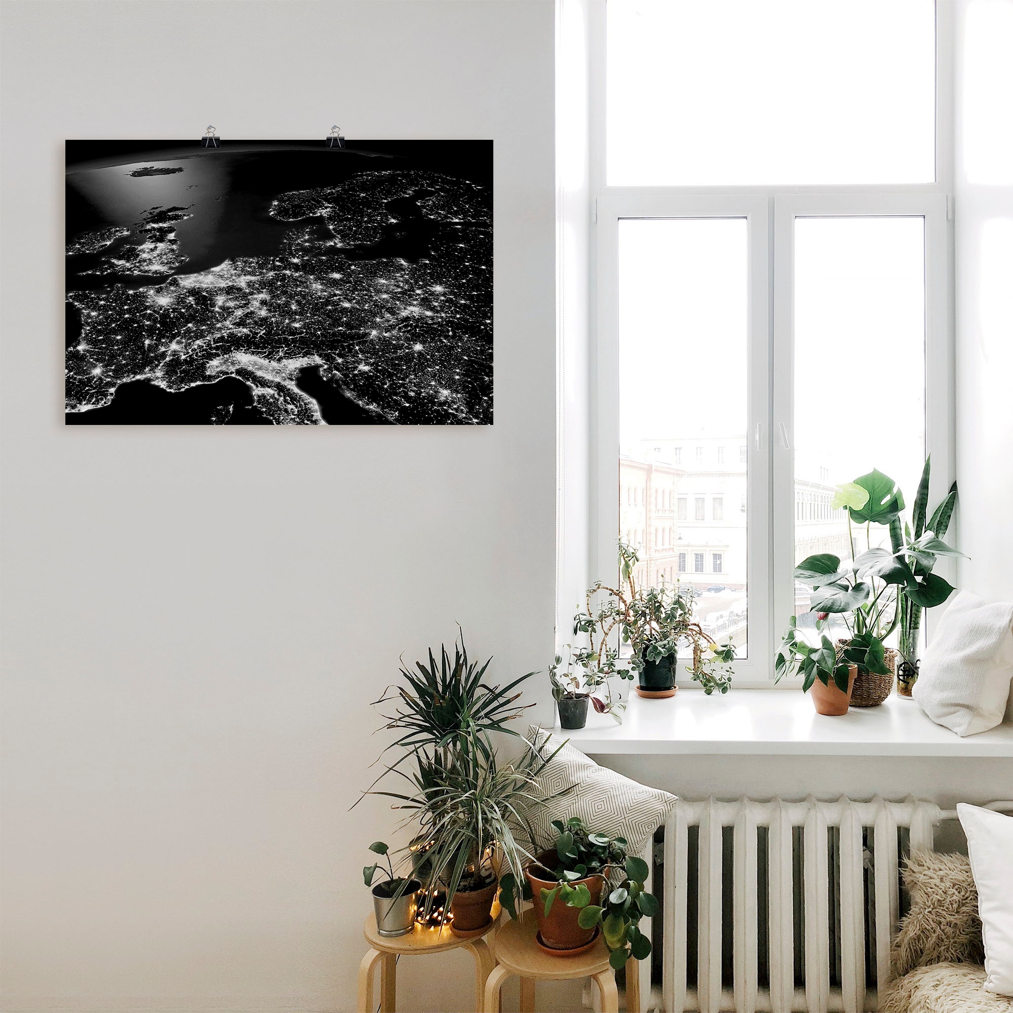 Artland Poster »Zentral Europa vom Weltraum II« Weltall & Kosmos 1 Stk. tlg. ohne Rahmen