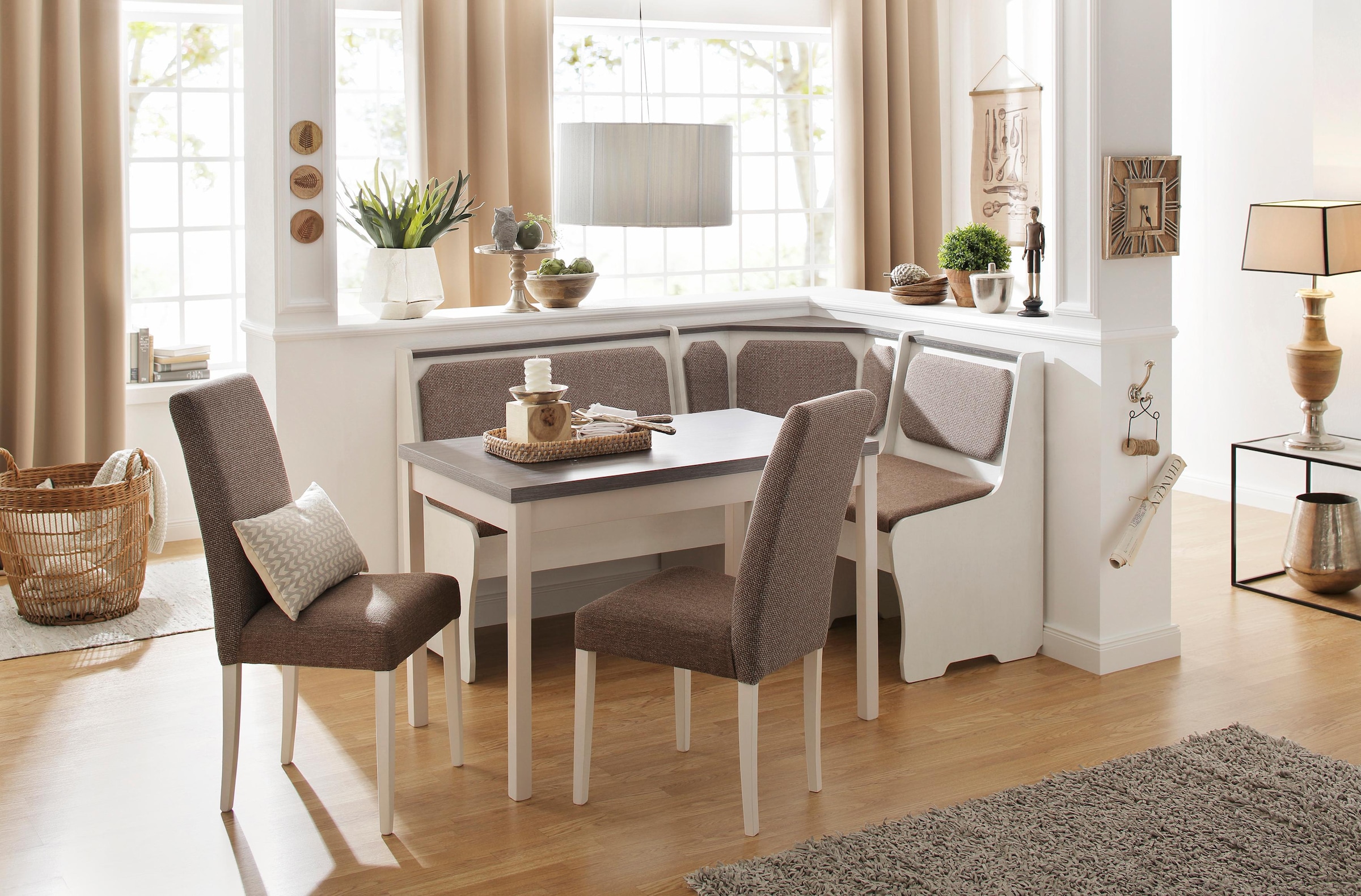Home affaire Essgruppe »Spree«, (Set, 5 tlg.), bestehend aus Eckbank, Tisch  und 2 Stühlen im Online-Shop bestellen