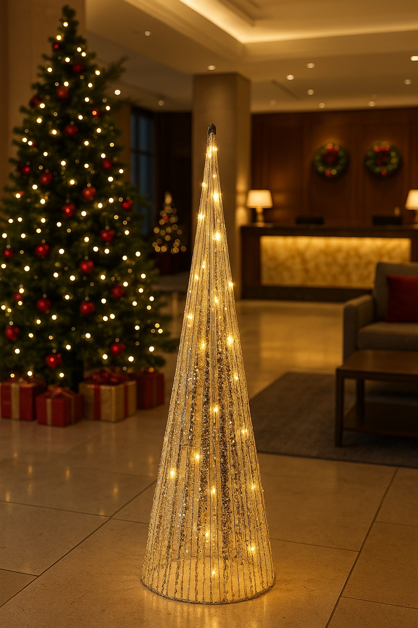 I.GE.A. LED-Dekofigur »LED-Weihnachtspyramide« mit Timer Leuchtpyramide Wei günstig online kaufen