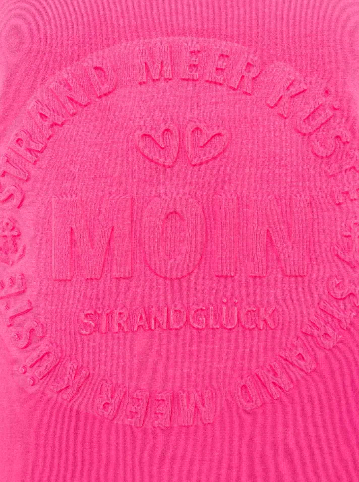Zwillingsherz Kurzarmshirt »Oversized Shirt Stempeldruck "Moin"«, Kurzarm, tiefer Rundhalsausschnitt, Schriftzug, Baumwollmischung