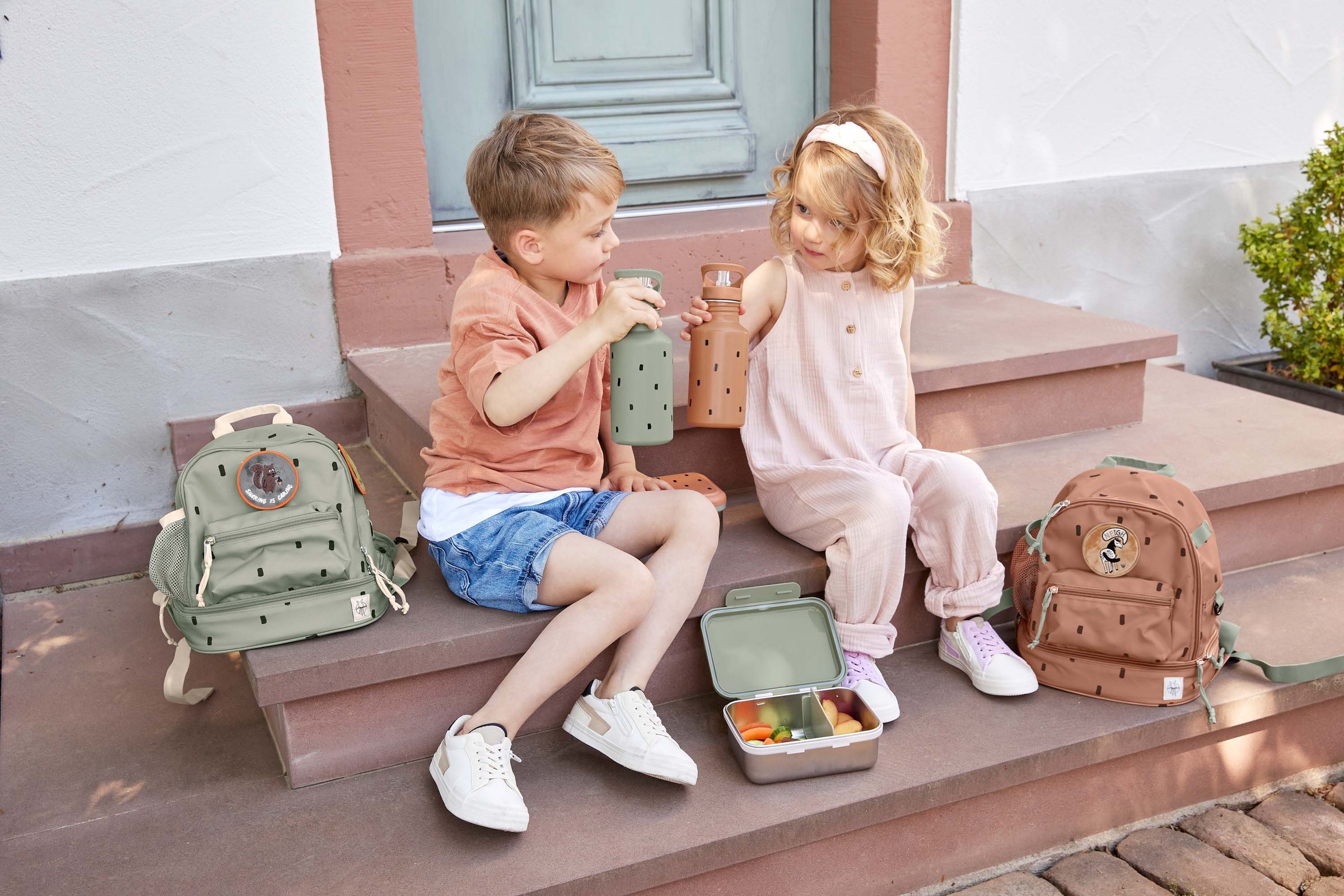 LÄSSIG Kinderrucksack »Happy Prints, Mini Backpack, Caramel«