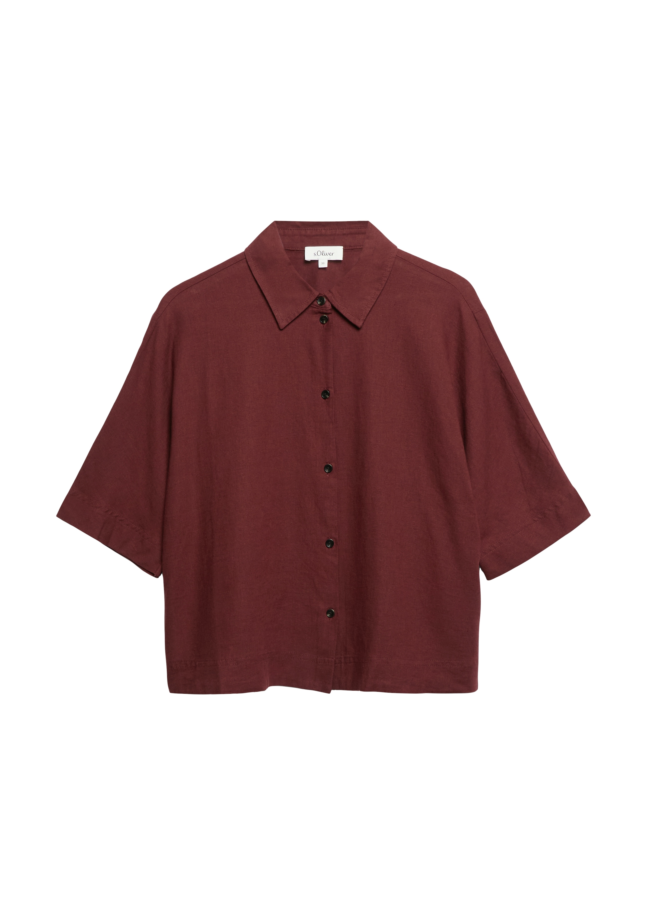 s.Oliver Hemdbluse kurz, mit Knopfleiste