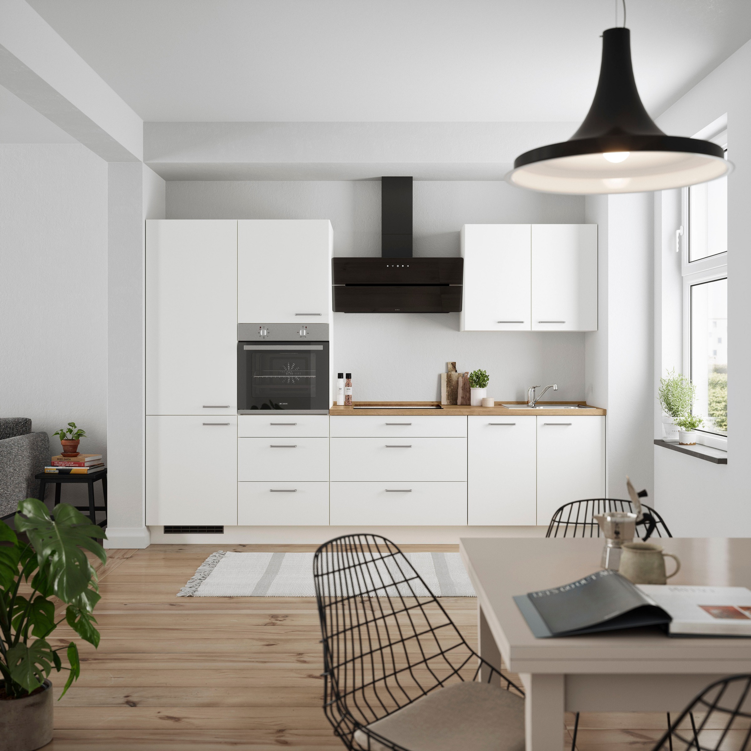 nobilia® Küchenzeile »"Touch II"«, vormontiert, Ausrichtung wählbar, Breite 300 cm, wahlw. mit E-Geräten