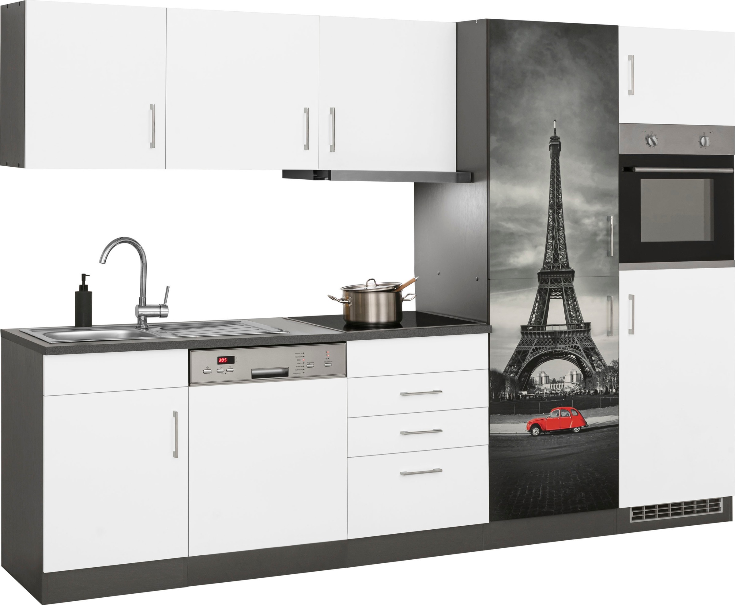 KOCHSTATION Küchenzeile »KS-Paris«, mit E-Geräten, Breite 290 cm, wahlweise günstig online kaufen
