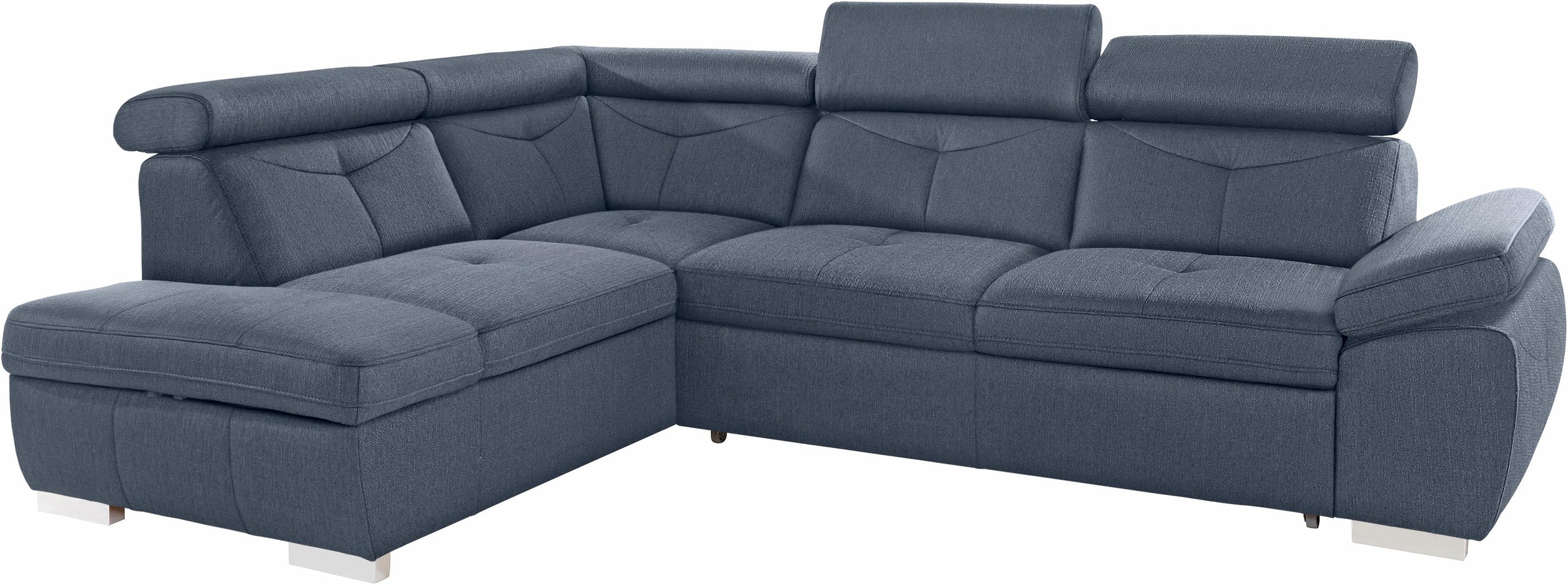 exxpo - sofa fashion Ecksofa »Spring, super bequem und komfortabel mit Armteil- und Kopfteilfunktion«, wahlweise mit Bettfunktion und Bettkasten, L-Form