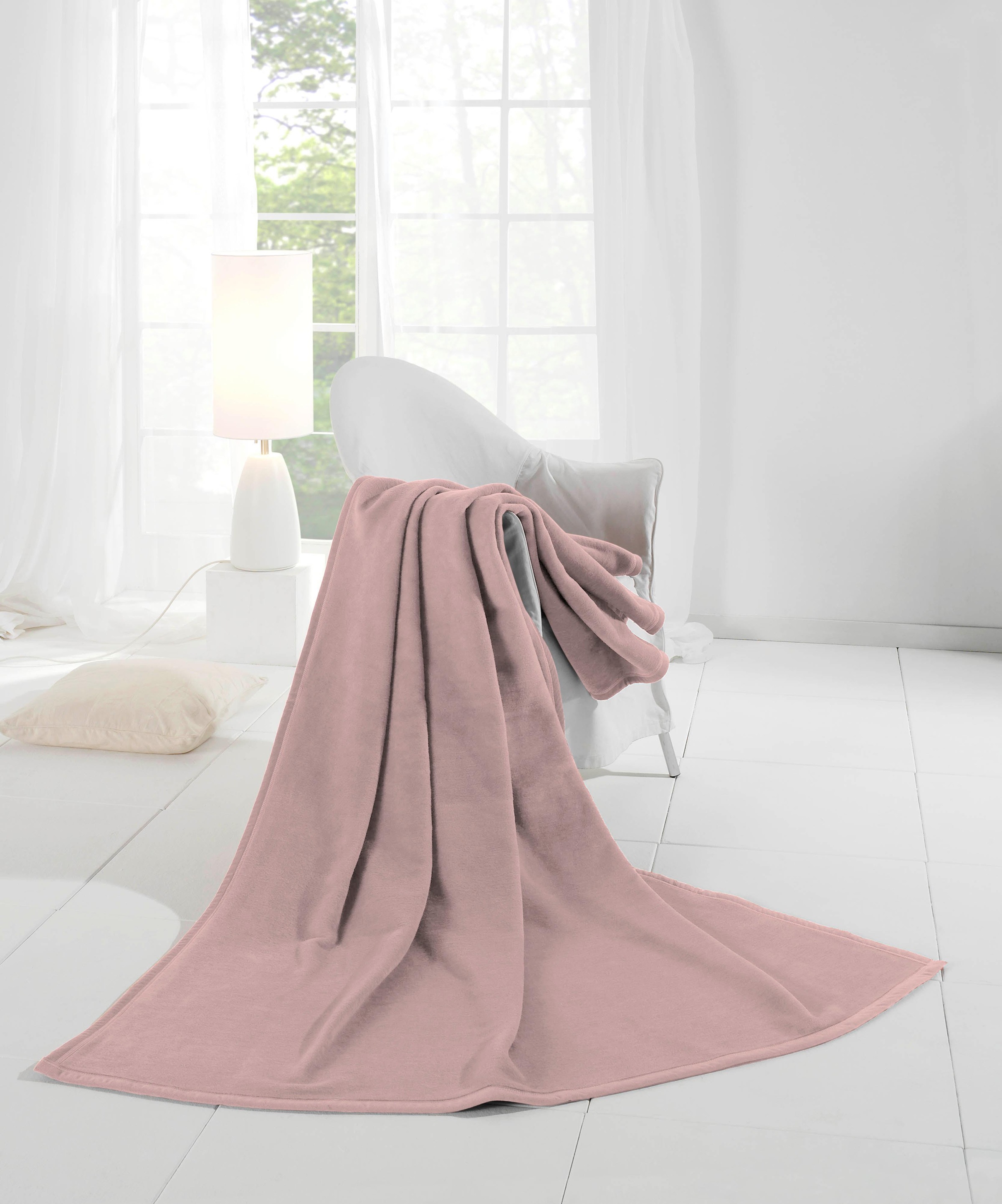 Biederlack Wohndecke »Cotton Home«, im Uni Design, Kuscheldecke