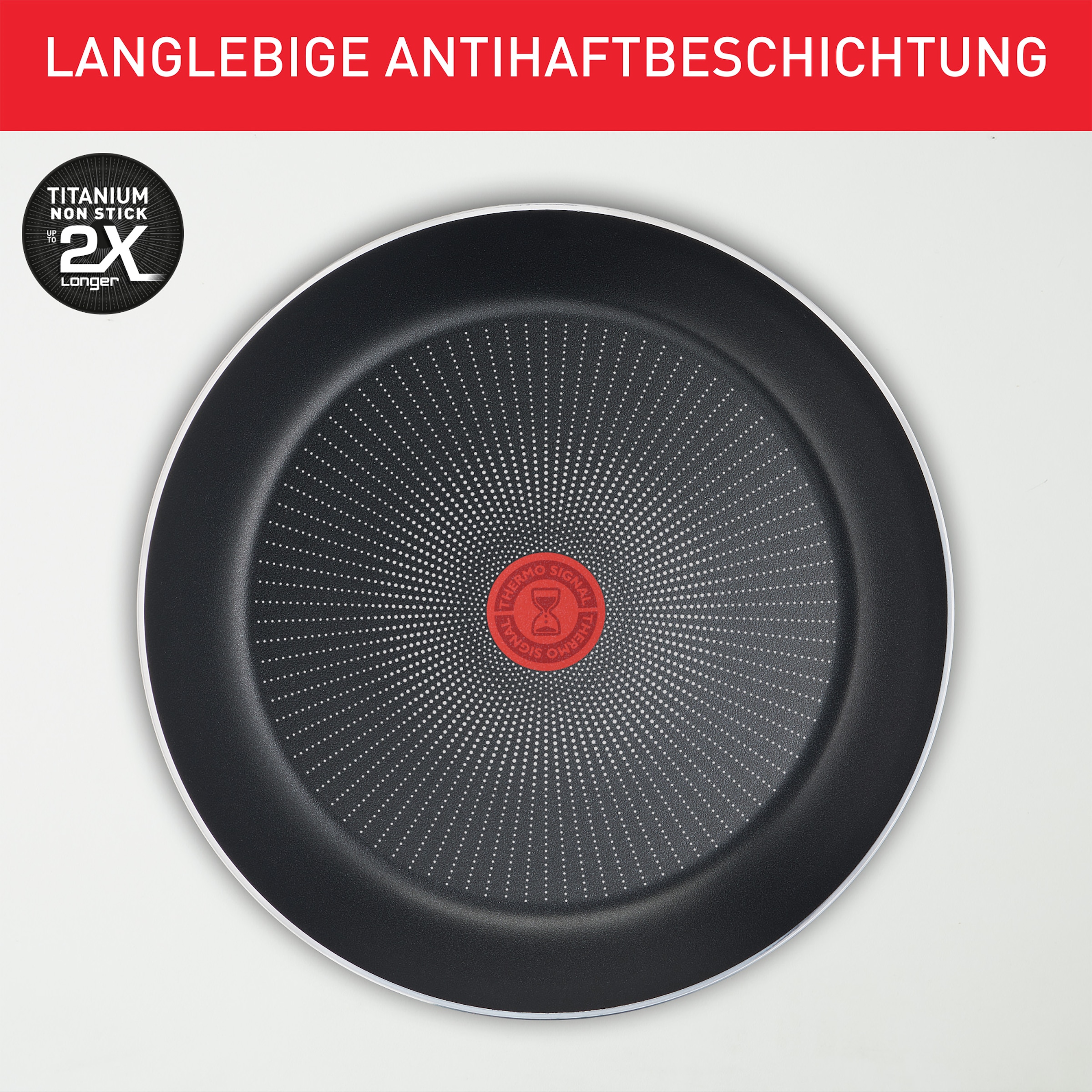 Tefal Pfannen-Set »Ingenio Emotion« Edelstahl Set, 5 Stk. tlg. abnehmbarer Griff, Antihaftversiegelung, Thermo-Signal, Induktion