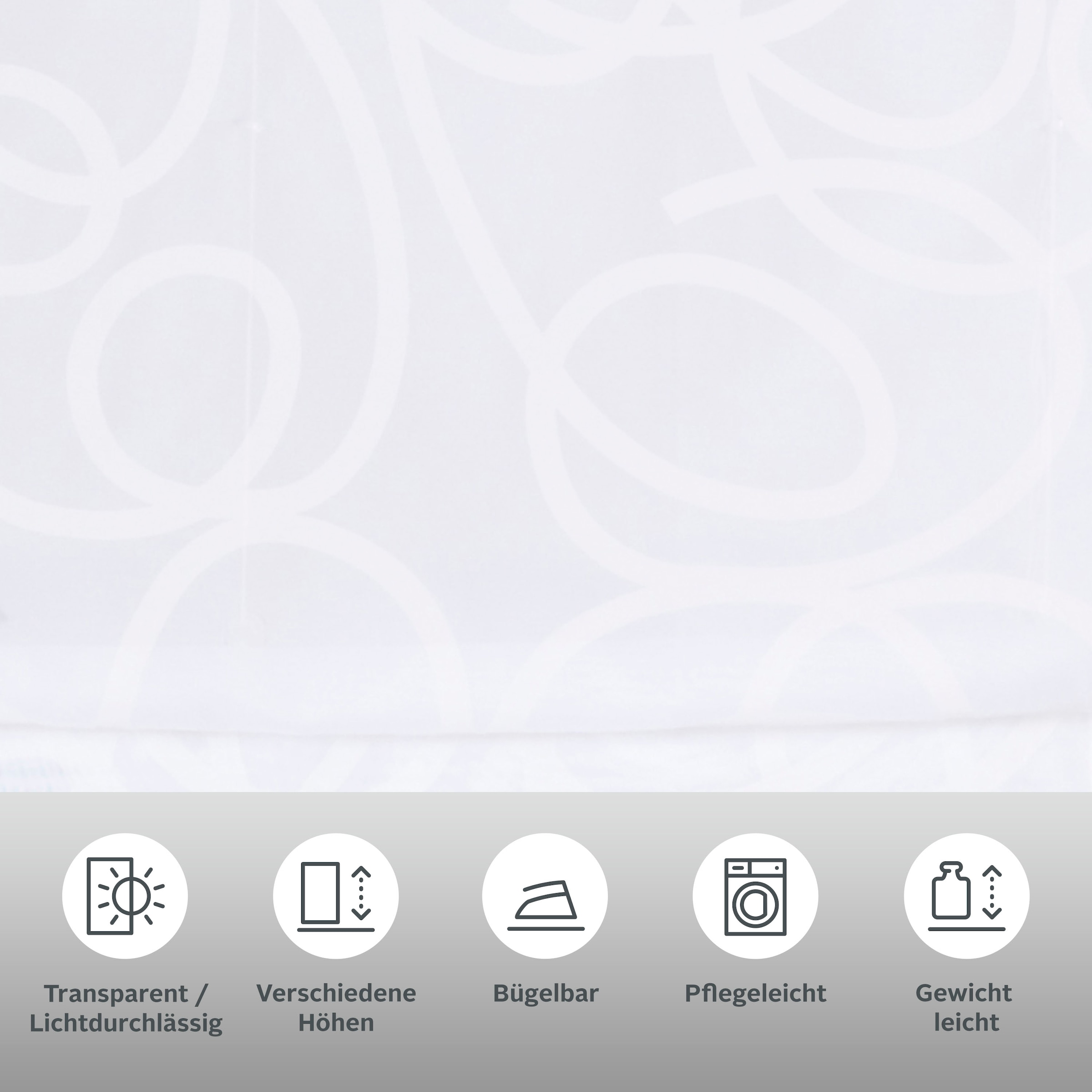 my home Raffrollo »Tanaro« mit Klettschiene Voile, Polyester günstig online kaufen