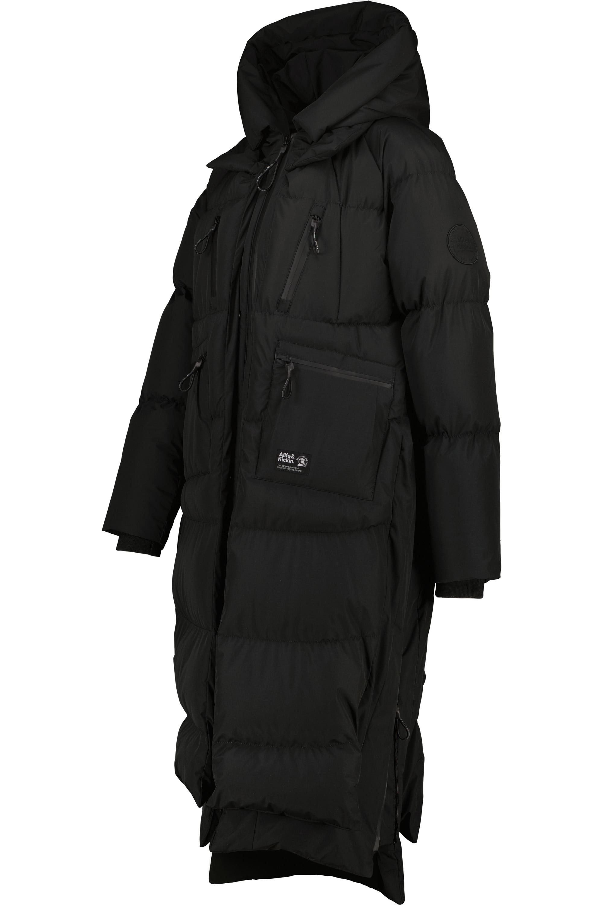 Alife & Kickin Winterjacke »Damen RihannaAK A«, mit Kapuze, Langer, warmer Wintermantel mit großer Kapuze und Fleece Innenfutter