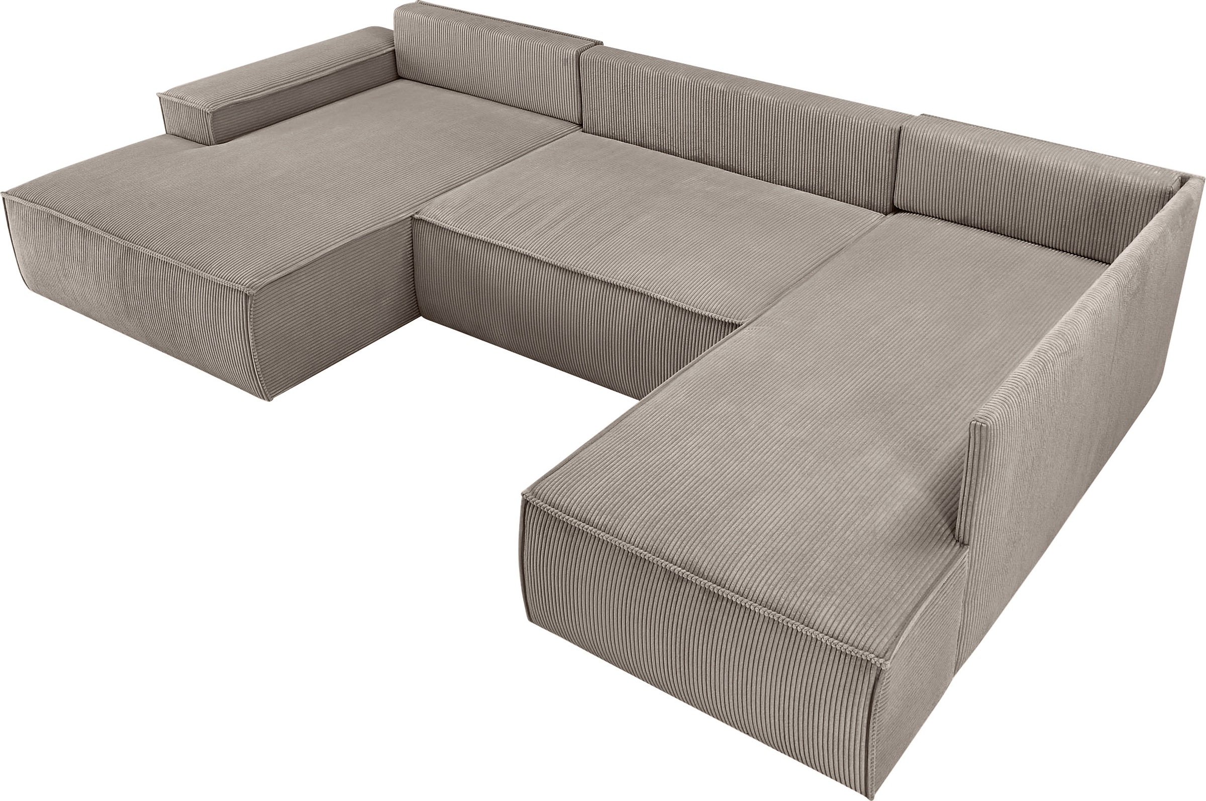 Home affaire Wohnlandschaft »SHERWOOD 329 cm, U-Form, Schlafsofa,«