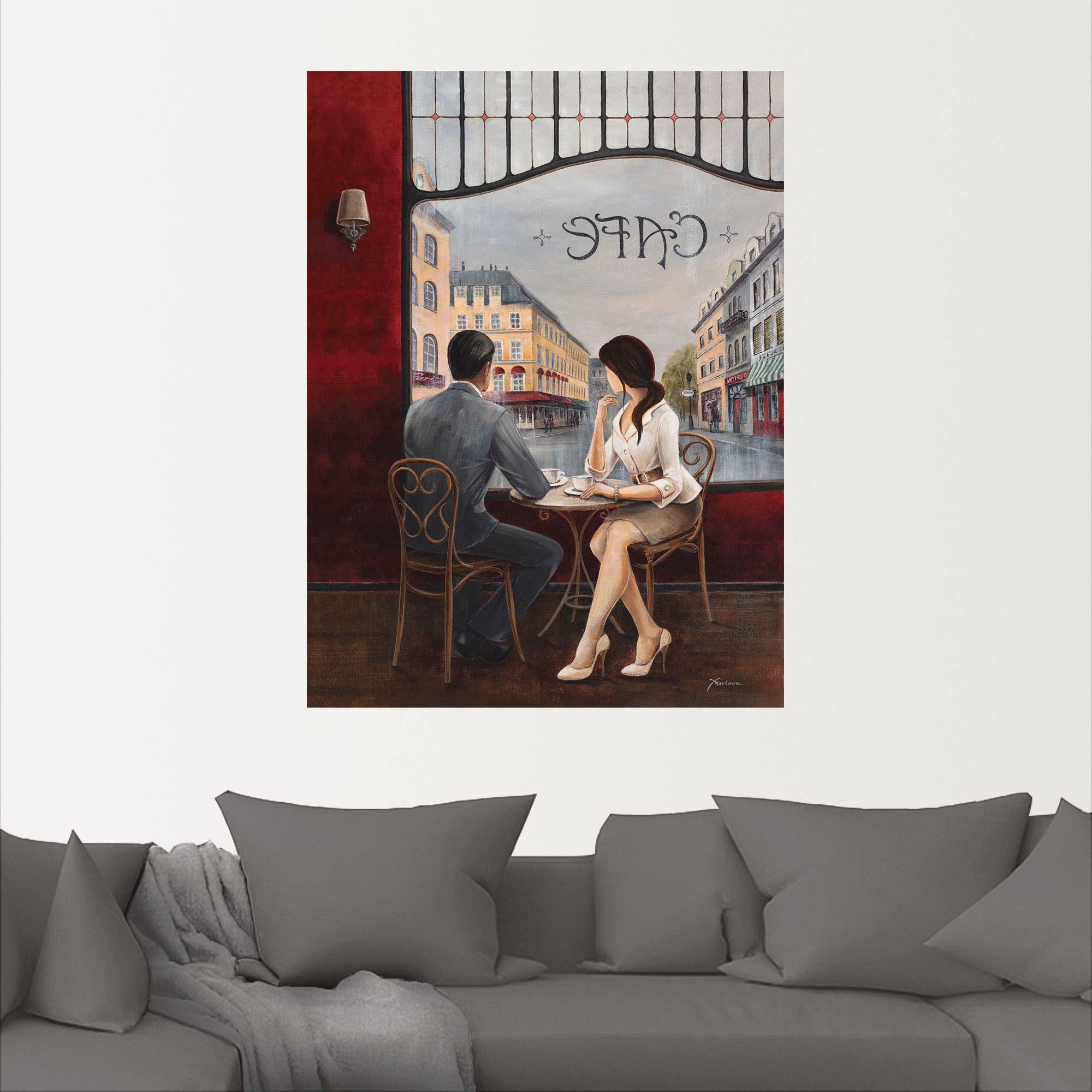 Artland Wandbild »Café«, Restaurant & Cafés, (1 St.), als Alubild, Outdoorbild, Leinwandbild, Poster, Wandaufkleber