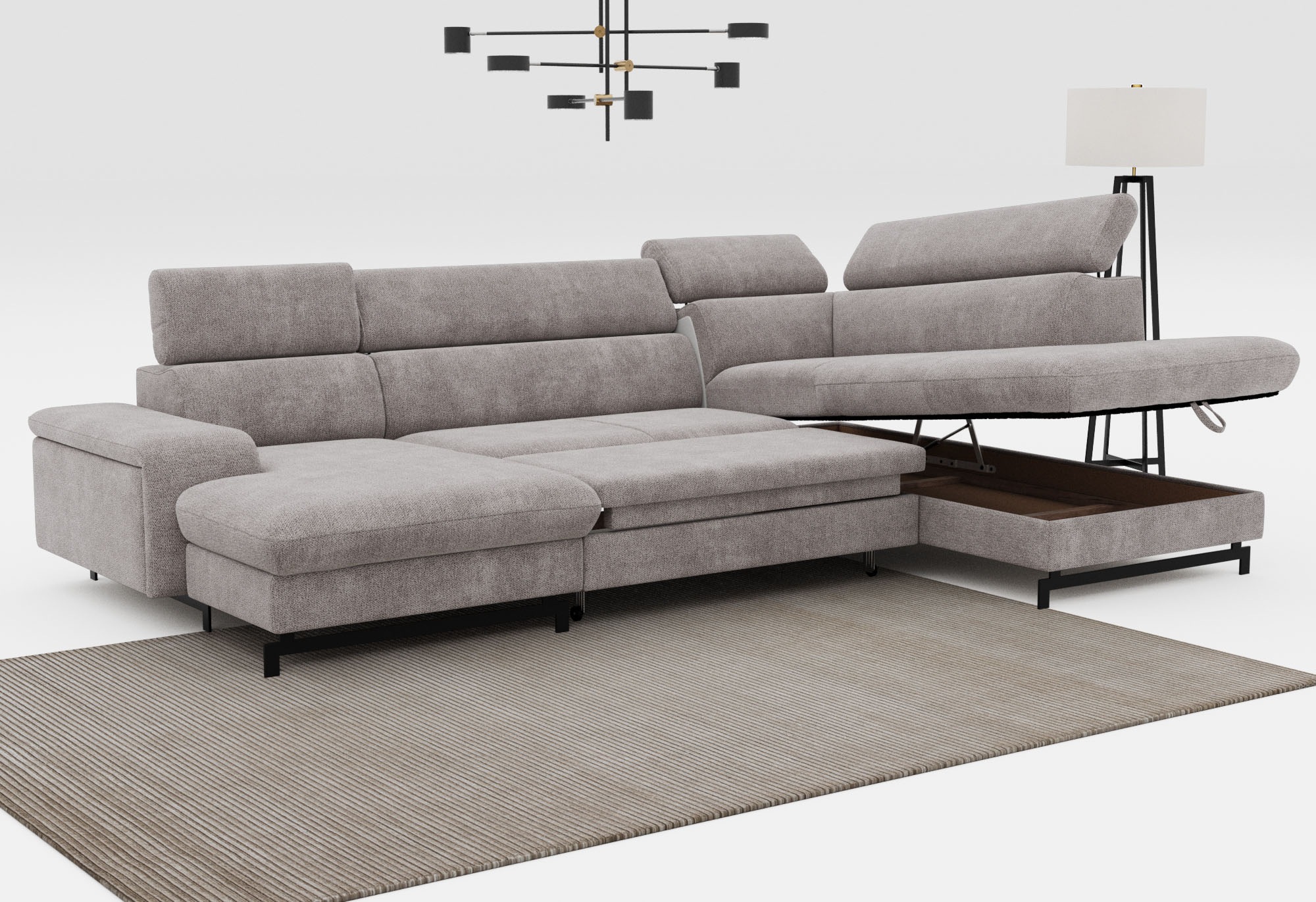 COTTA Wohnlandschaft »Emma U-Form« mit Kopfteilverstellung, wahlweise mit B günstig online kaufen