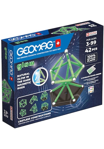 Magnetspielbausteine »GEOMAG™ Glow, Recycled«, (42 St.), aus recyceltem Material