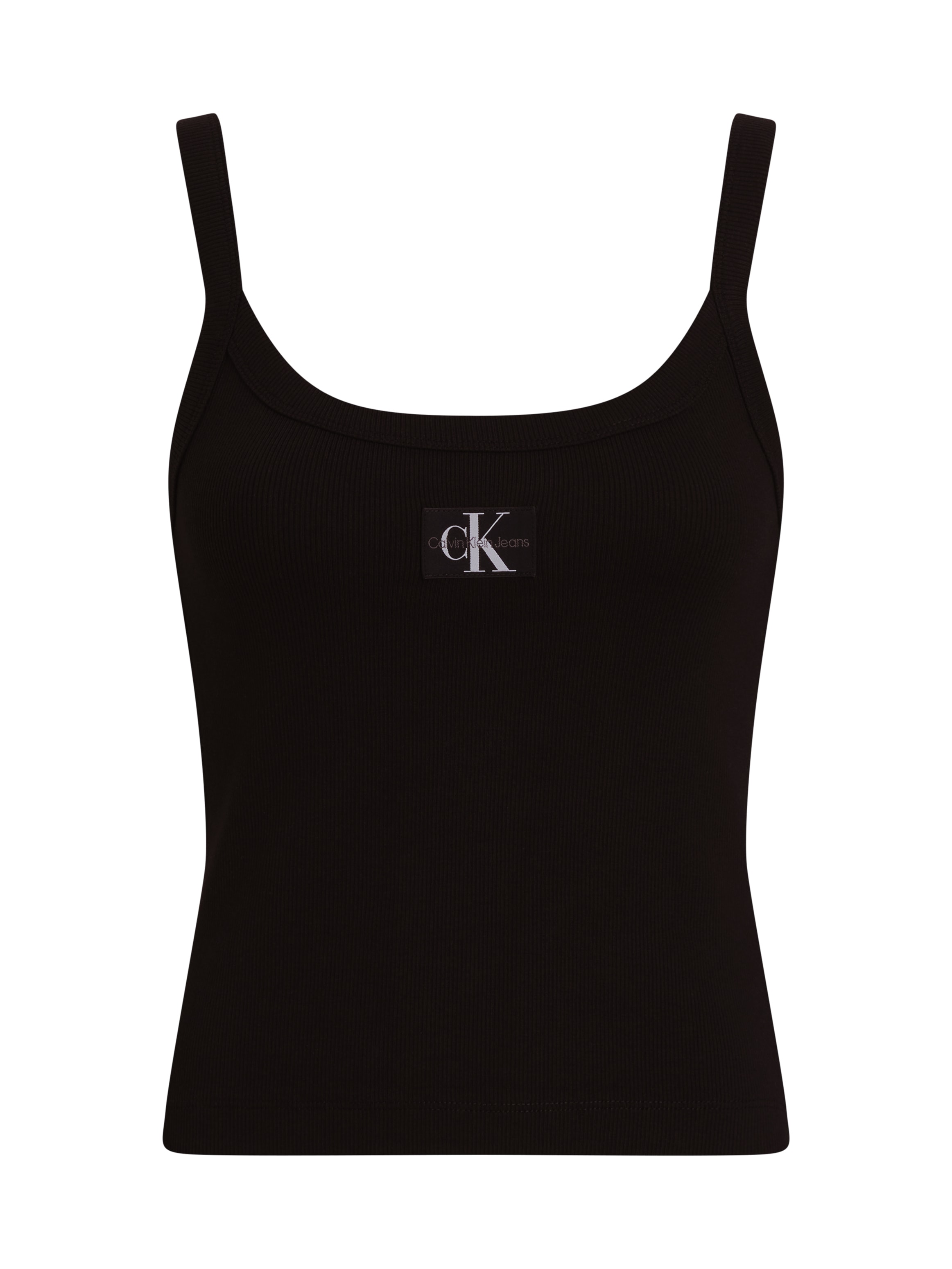Calvin Klein Jeans Spaghettitop »WOVEN LABEL RIB TANK«, mit Logopatch