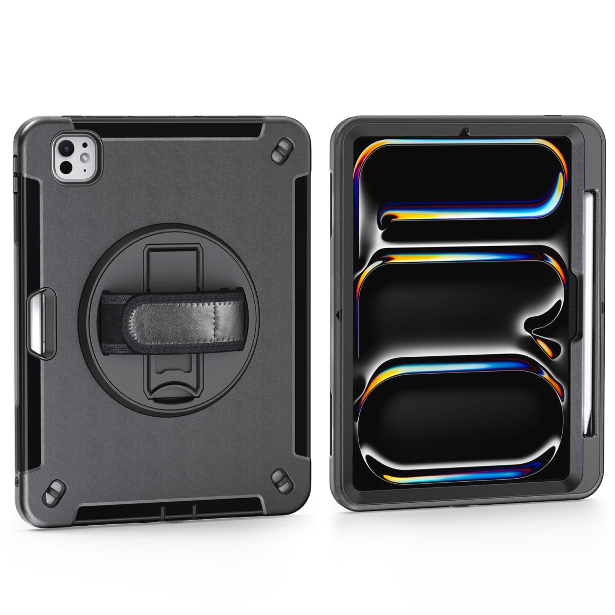 4smarts Tablet-Hülle »Rugged Case GRIP für Apple iPad Pro 11 (M4, 2024)«, Backcover, Schutzhülle, Handyschutzhülle, Case, Schutzcase, stoßfest