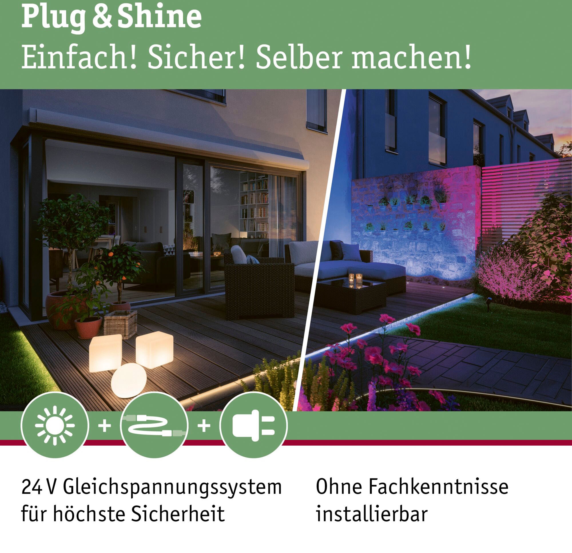 »Plug online IP65 flammig-flammig, 3000K LED & 3 LED-Modul, Shine«, Einbauleuchte kaufen Paulmann