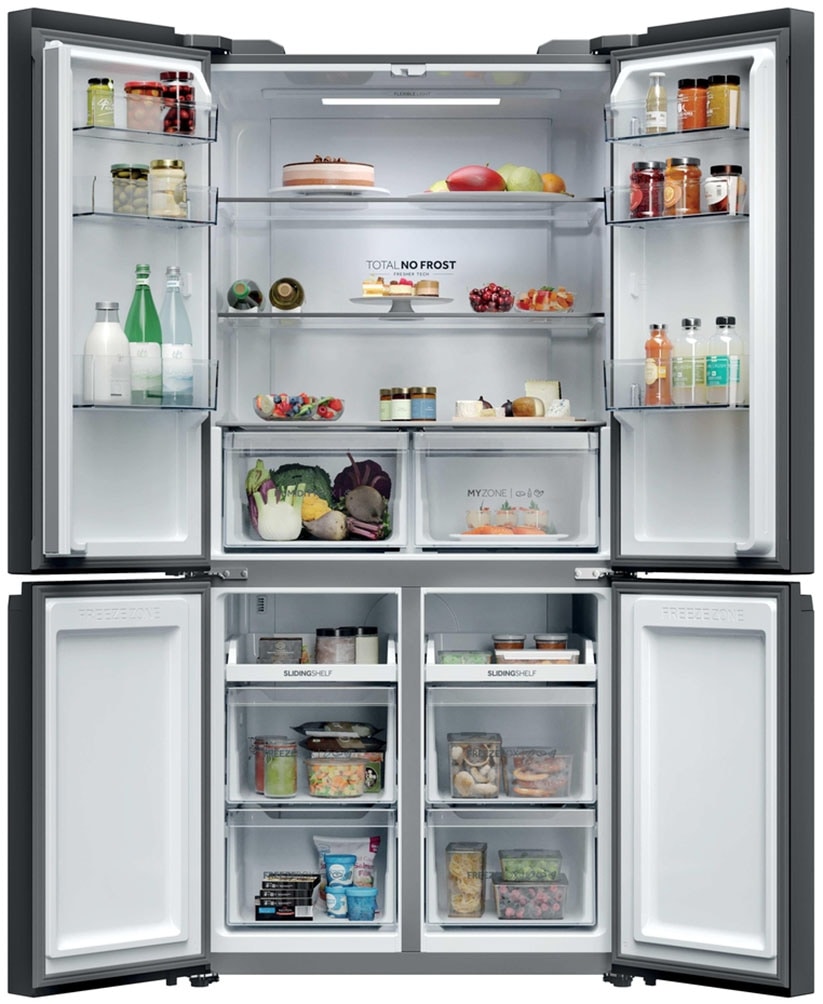 Haier Kühl-/Gefrierkombination Cube 90 »HCR39F19ENPT« 190,5 cm hoch 90,8 cm breit Humidity Zone: Obst, Gemüse und Salat 2x länger frisch halten