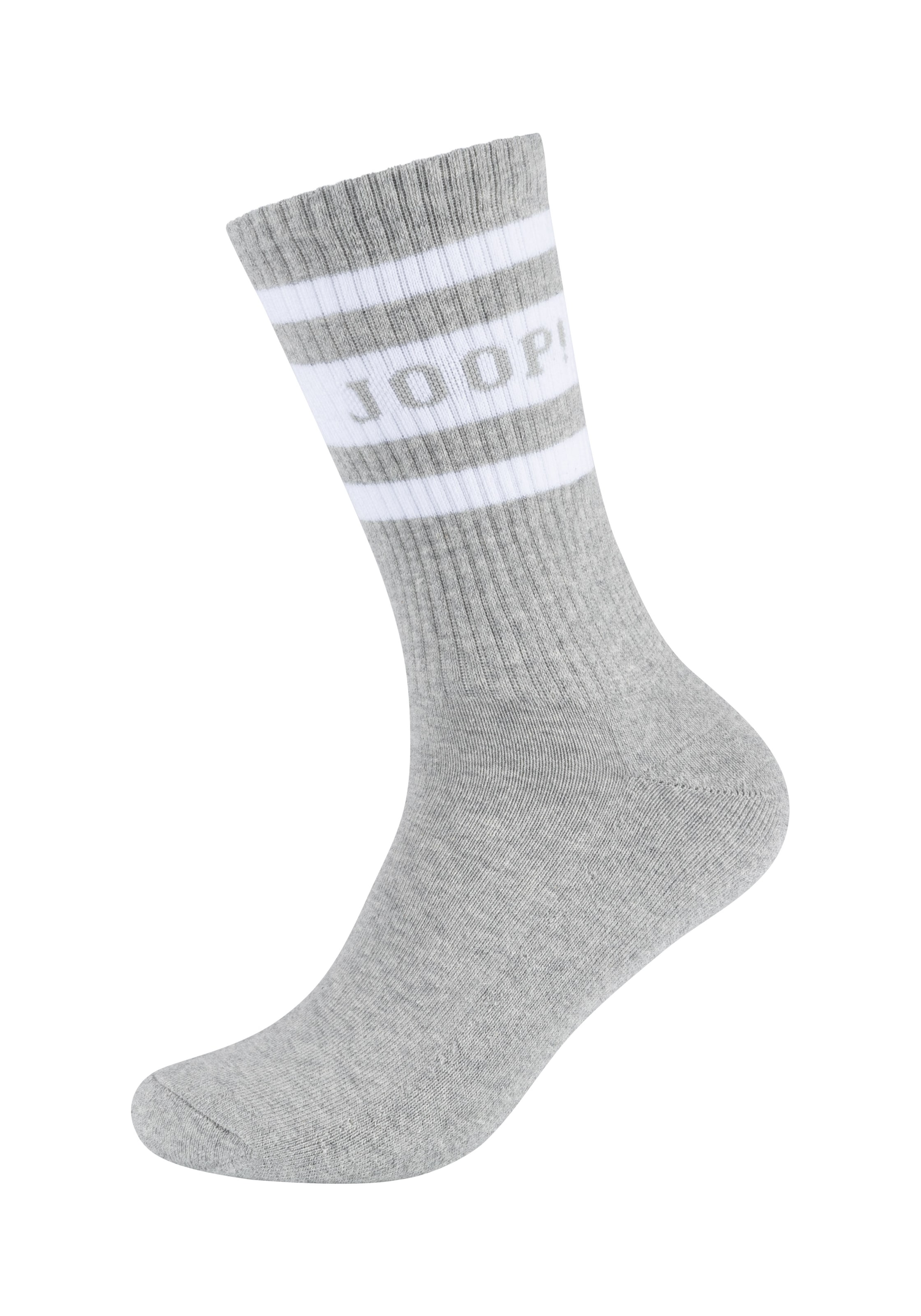 JOOP! Langsocken »premium essentials«, (2er Pack), am Bund mit Logoschriftzug