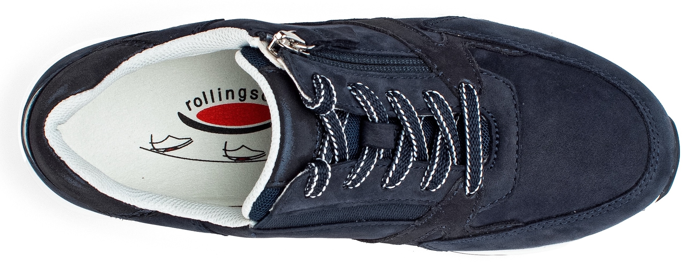 Gabor Rollingsoft Keilsneaker, mit OPTIFIT-Wechselfußbett, Freizeitschuh, Halbschuh, Schnürschuh