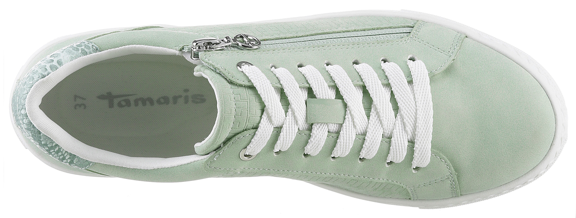 Tamaris Plateausneaker, Freizeitschuh, Halbschuh, Schnürschuh mit gepolstertem Schaftrand