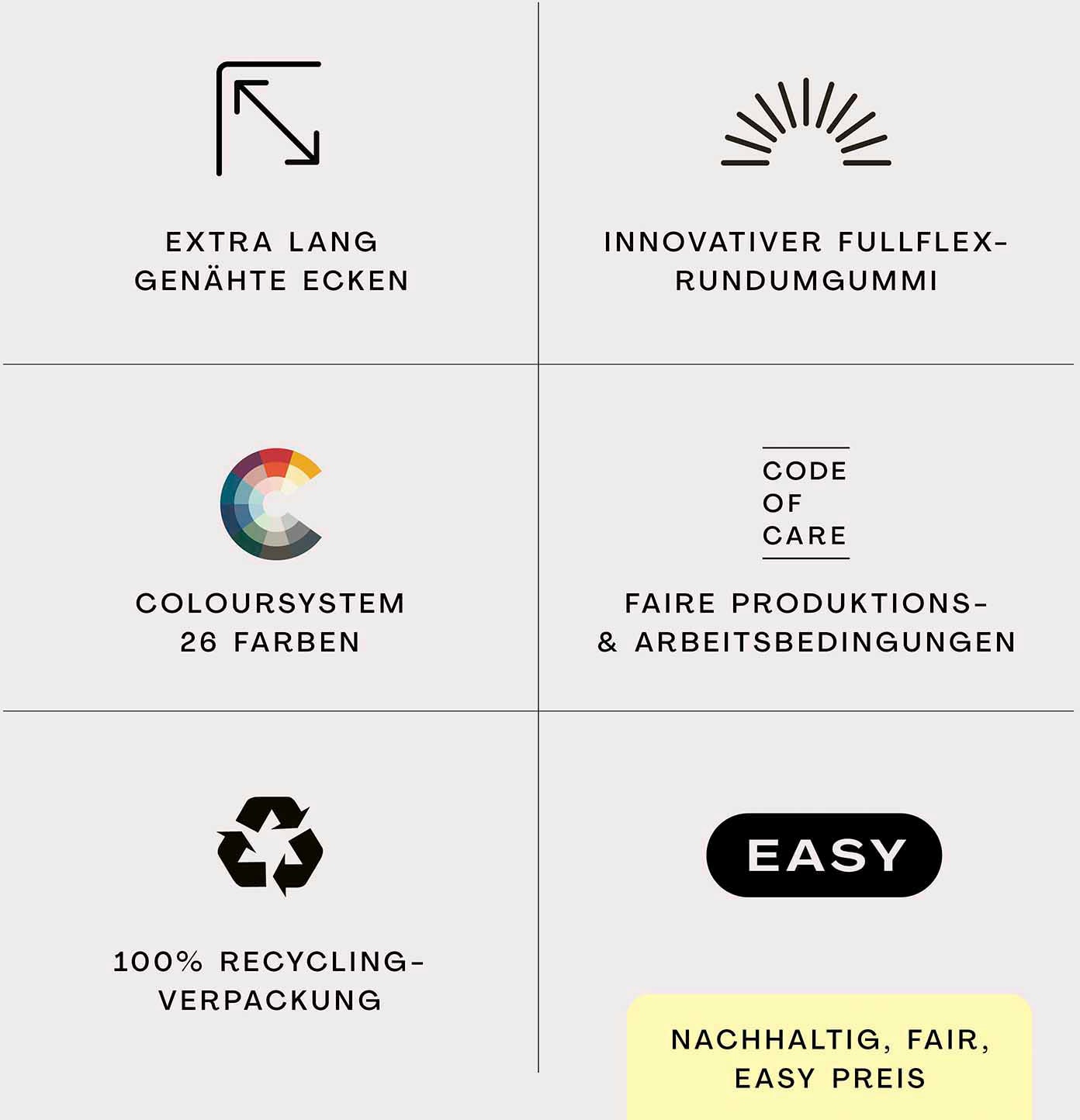 Schlafgut Spannbettlaken »EASY aus 100% Baumwolle, weich & saugfähig, Marke günstig online kaufen