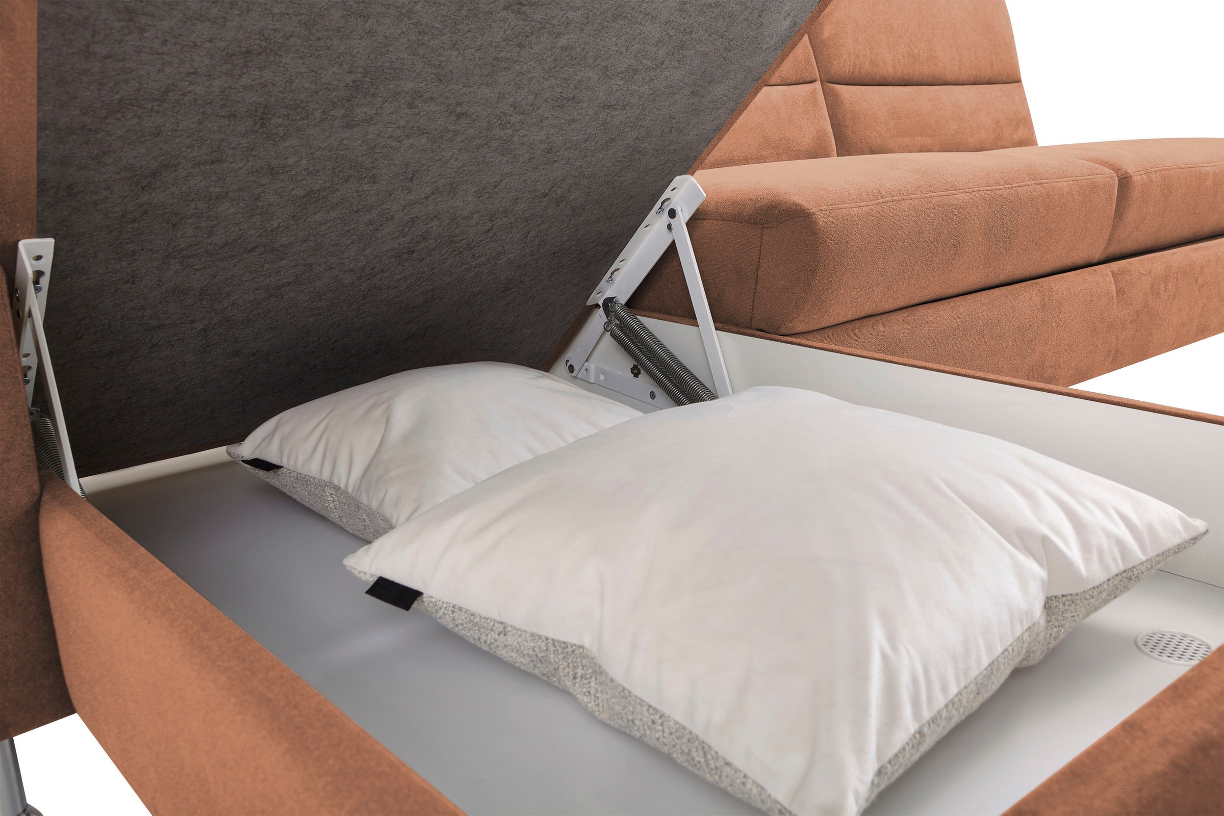 CALIZZA INTERIORS Ecksofa »Onyx L-Form«, Recamiere links oder rechts, wahlweise mit Bettfunktion, Breite 270 cm