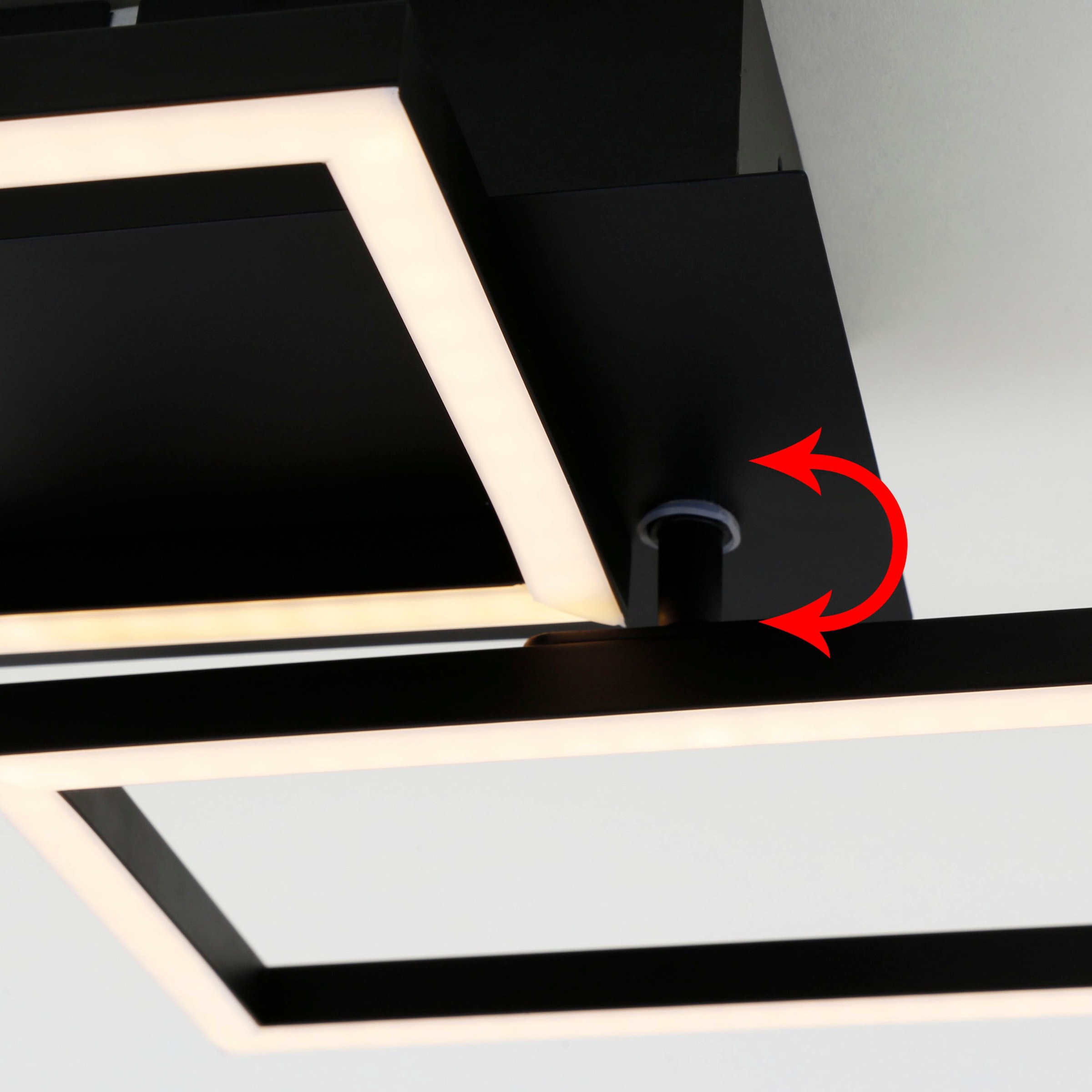 Briloner Leuchten LED Deckenleuchte »3145015 FRAME«, Leuchtmittel LED-Board | LED fest integriert, Deckenlampe, 110x24,8x7,8cm, Schwarz, 40W, Wohnzimmer, Schlafzimmer