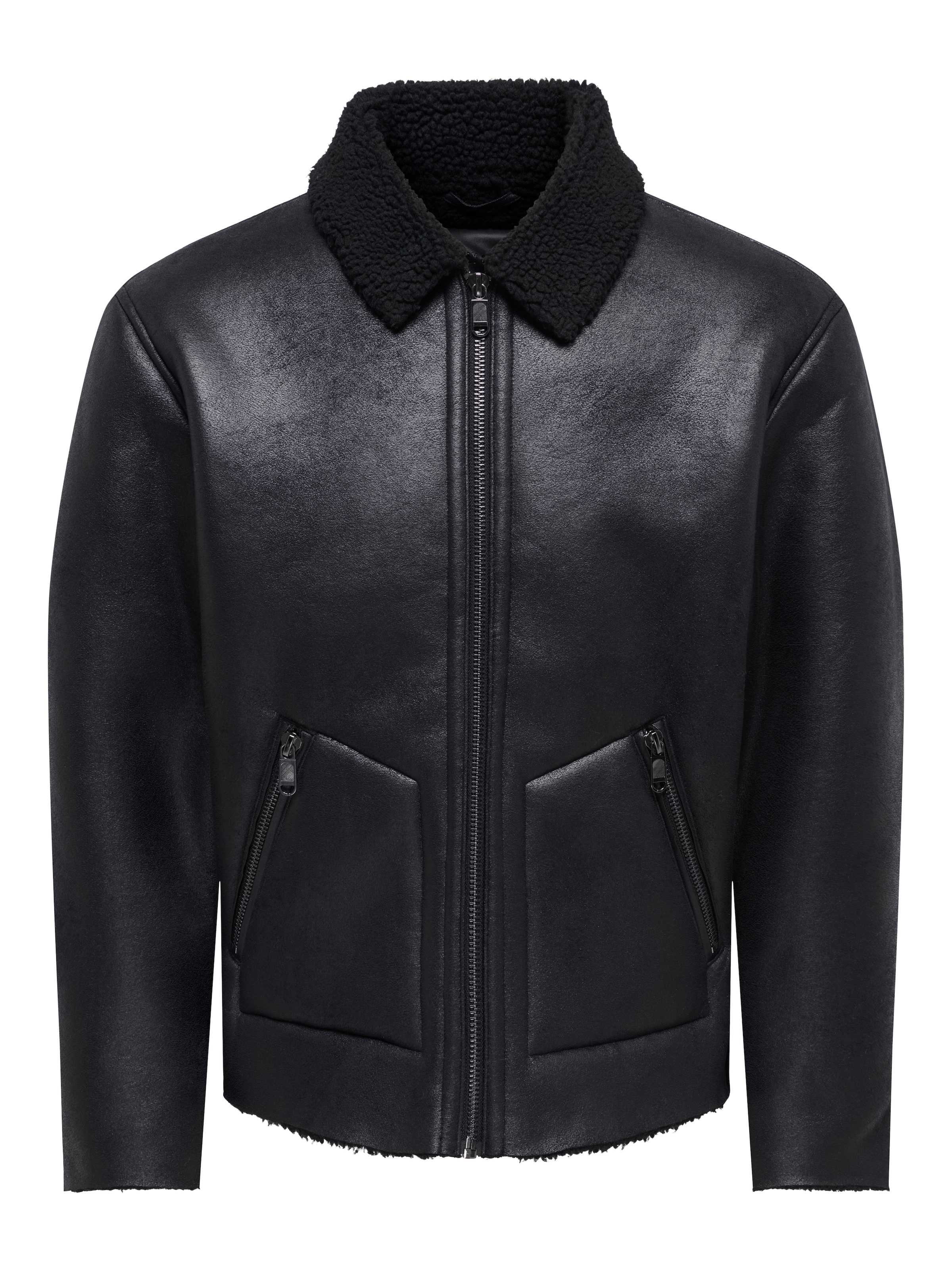 ONLY & SONS Blouson »ONSRIKER PU SHEARLING JACKET OTW VD« Polyester, regular fit