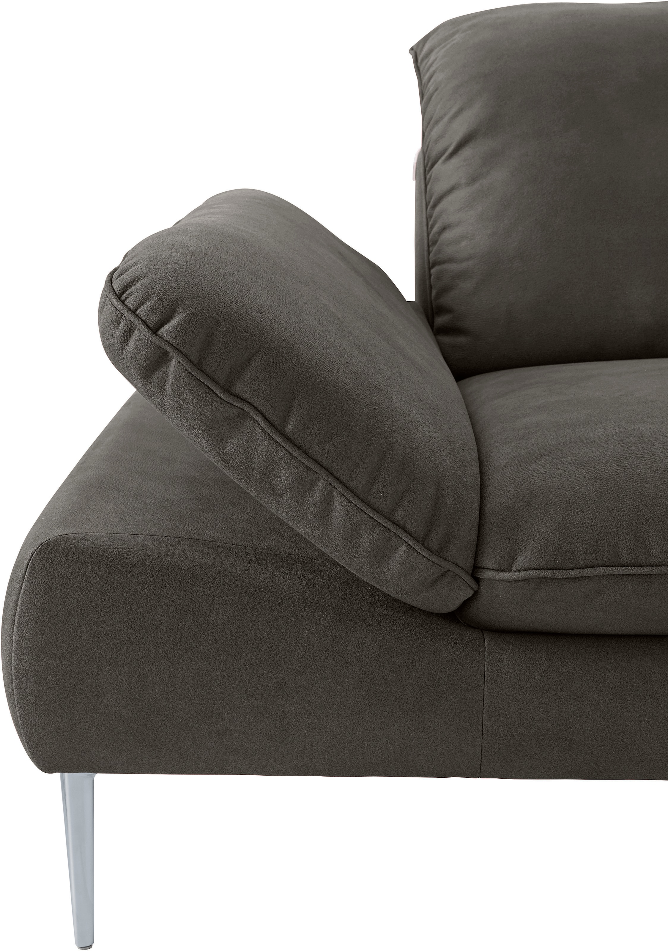 W.SCHILLIG Ecksofa »enjoy&MORE, Designsofa, elegant und bequem, L-Form«, mit Sitztiefenverstellung, Füße silber matt, Breite 310 cm