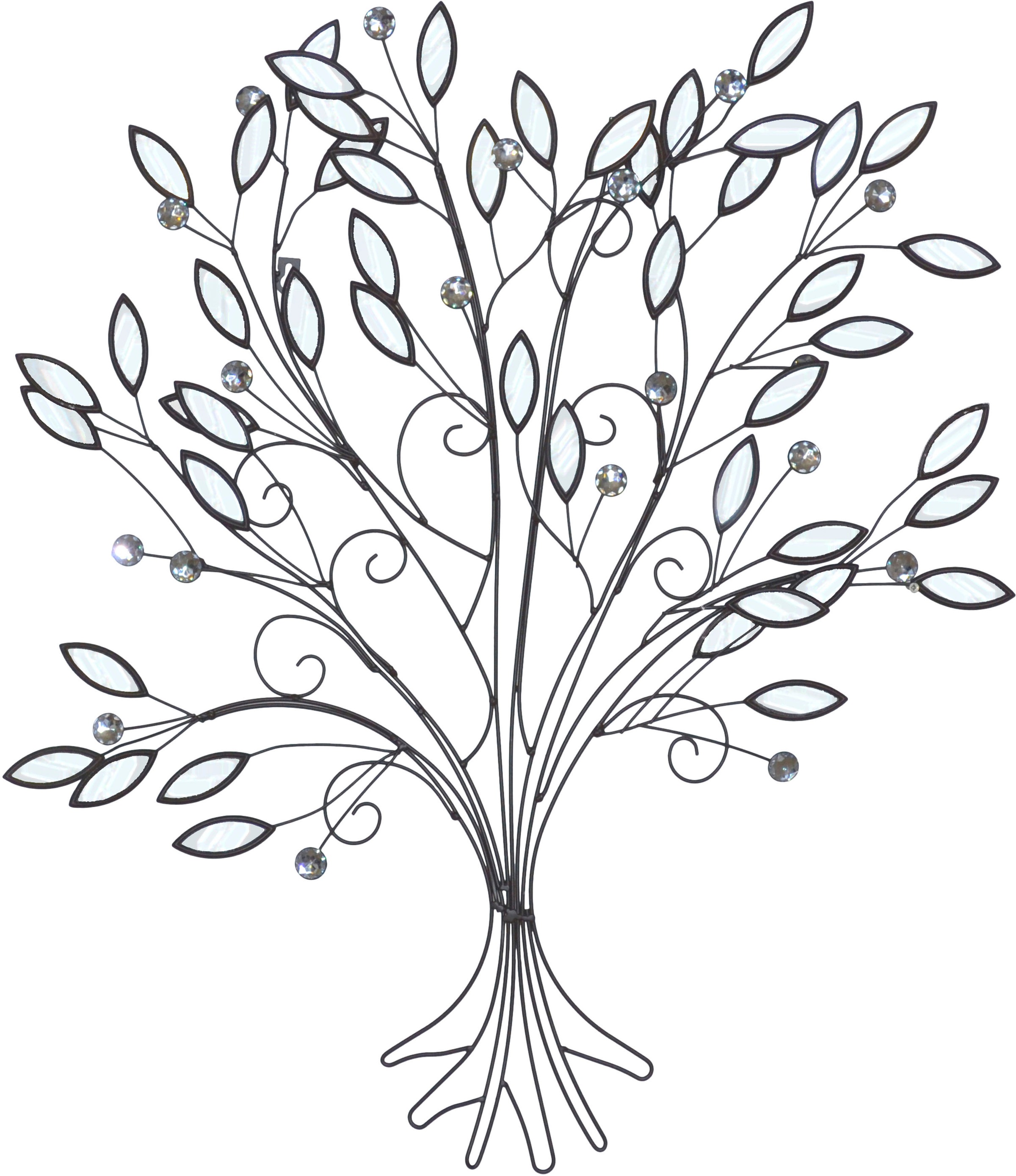 HOFMANN LIVING AND MORE Wanddekoobjekt »Wanddekoration« Blätter mit Spiegel günstig online kaufen