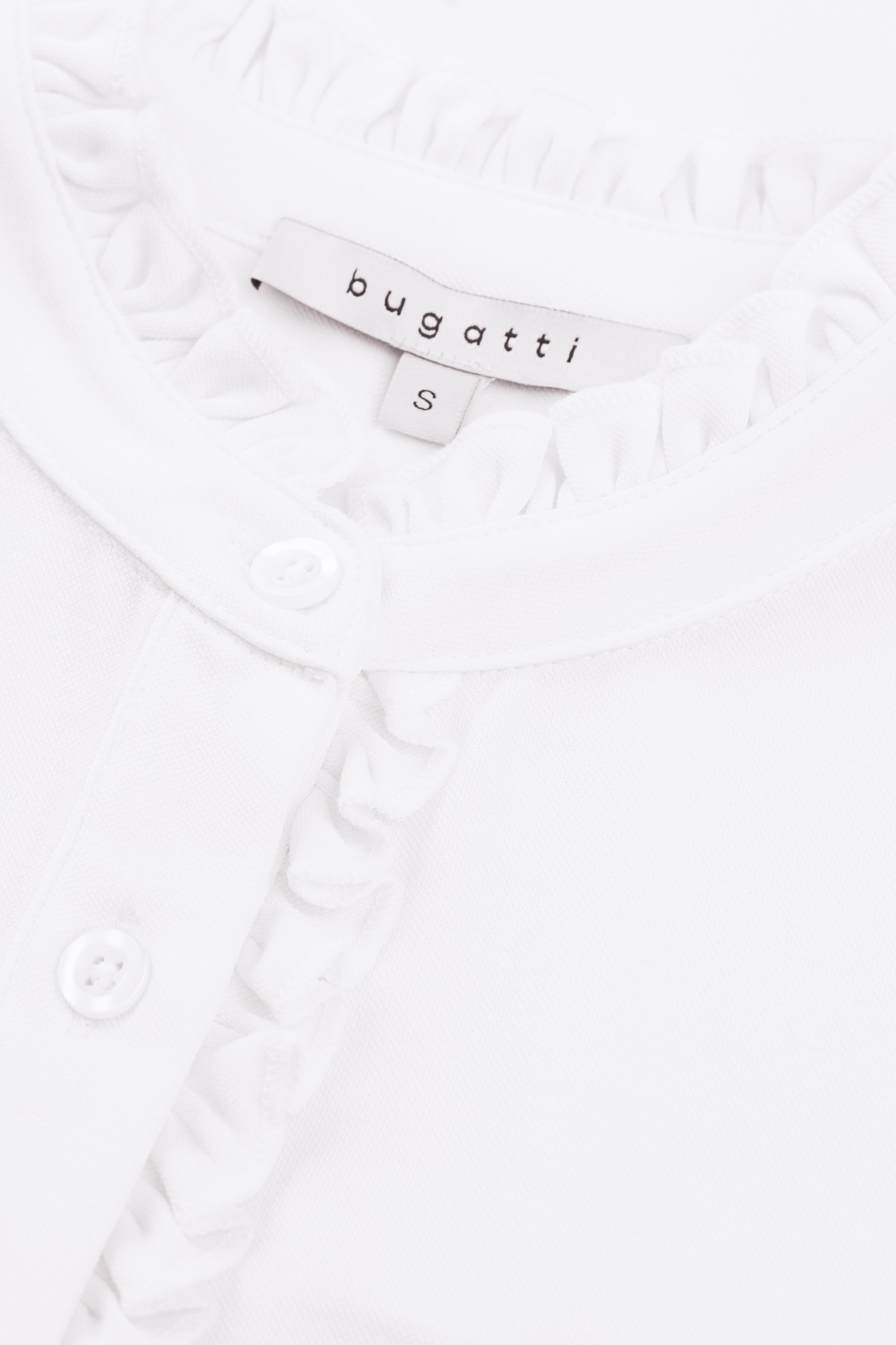 bugatti T-Shirt mit Rüschendetails