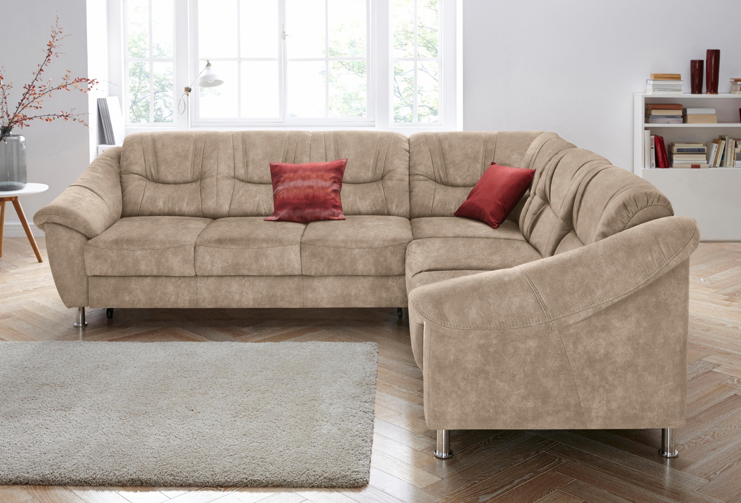 sit&more Ecksofa »Salsa L-Form«, mit Federkern, wahlweise mit Bettfunktion günstig online kaufen