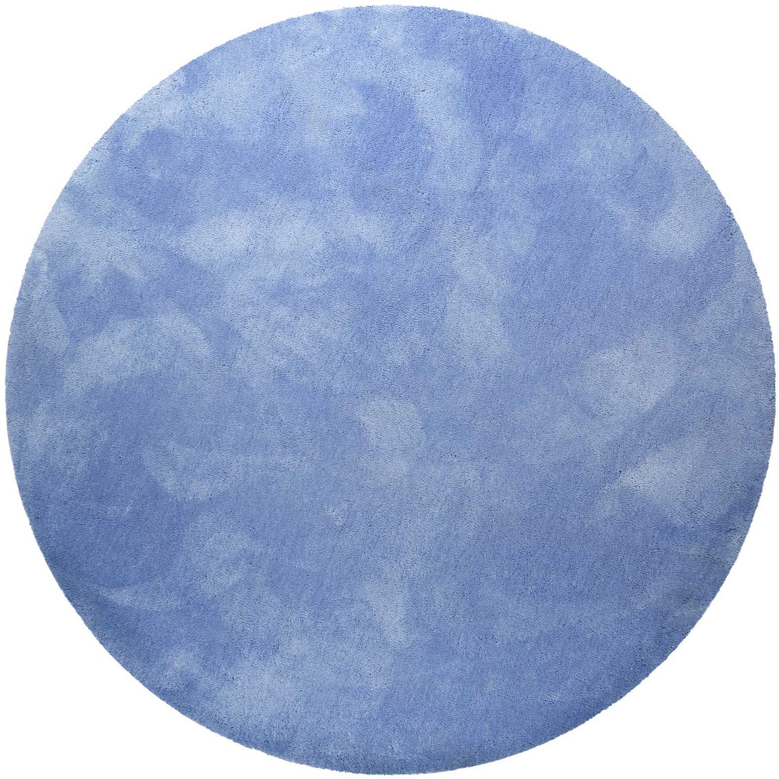 Homie Living Teppich »Pisa«, rund, 25 mm Höhe, Hochflor, Microfaser, uni, w günstig online kaufen